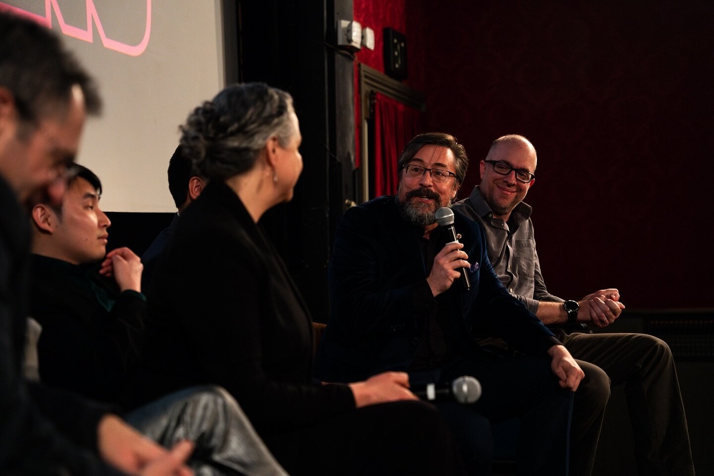 Robert Frankenberry (Cory) fields an audience question at the @upstate_films 25 March screening &amp; talkback. #singerconductor #singercomposer #musicdirector #operafilm