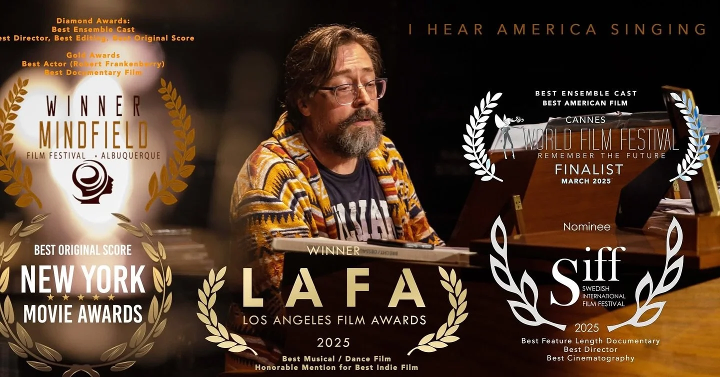 Momentum! We are so excited by the terrific reception “I Hear America Singing” is getting on the festival circuit. Bravi tutti! @robertfrankenberry @ariasinger201 @talaljabari @daronhagencomposer @swedish.international.filmfest @worldfilm