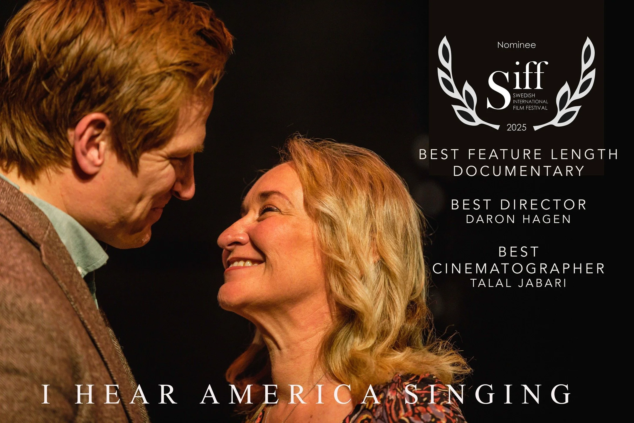 Thank you, @cine_sweden (Swedish International Film Festival, for making our #operafilm "I Hear America Singing" a Nominee in these three categories: BEST FEATURE LENGTH DOCUMENTARY FILM, BEST DIRECTOR, BEST CINEMATOGRAPHER.