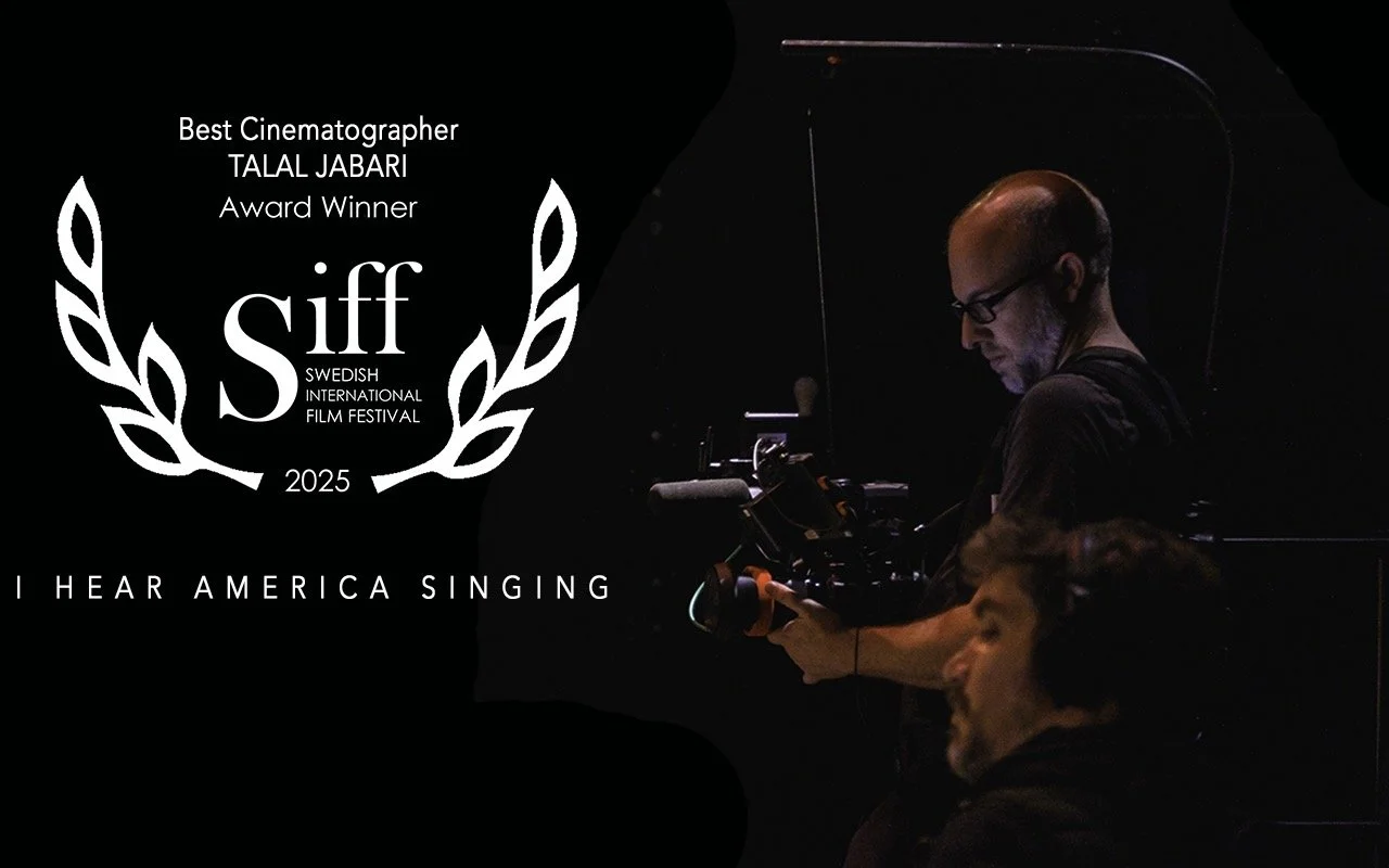 Congratulations, @talaljabari on being awarded the laurel for BEST CINEMATOGRAPHER for your work on "I HEAR AMERICA SINGING" from the @swedish.international.filmfest Bravo, mate!