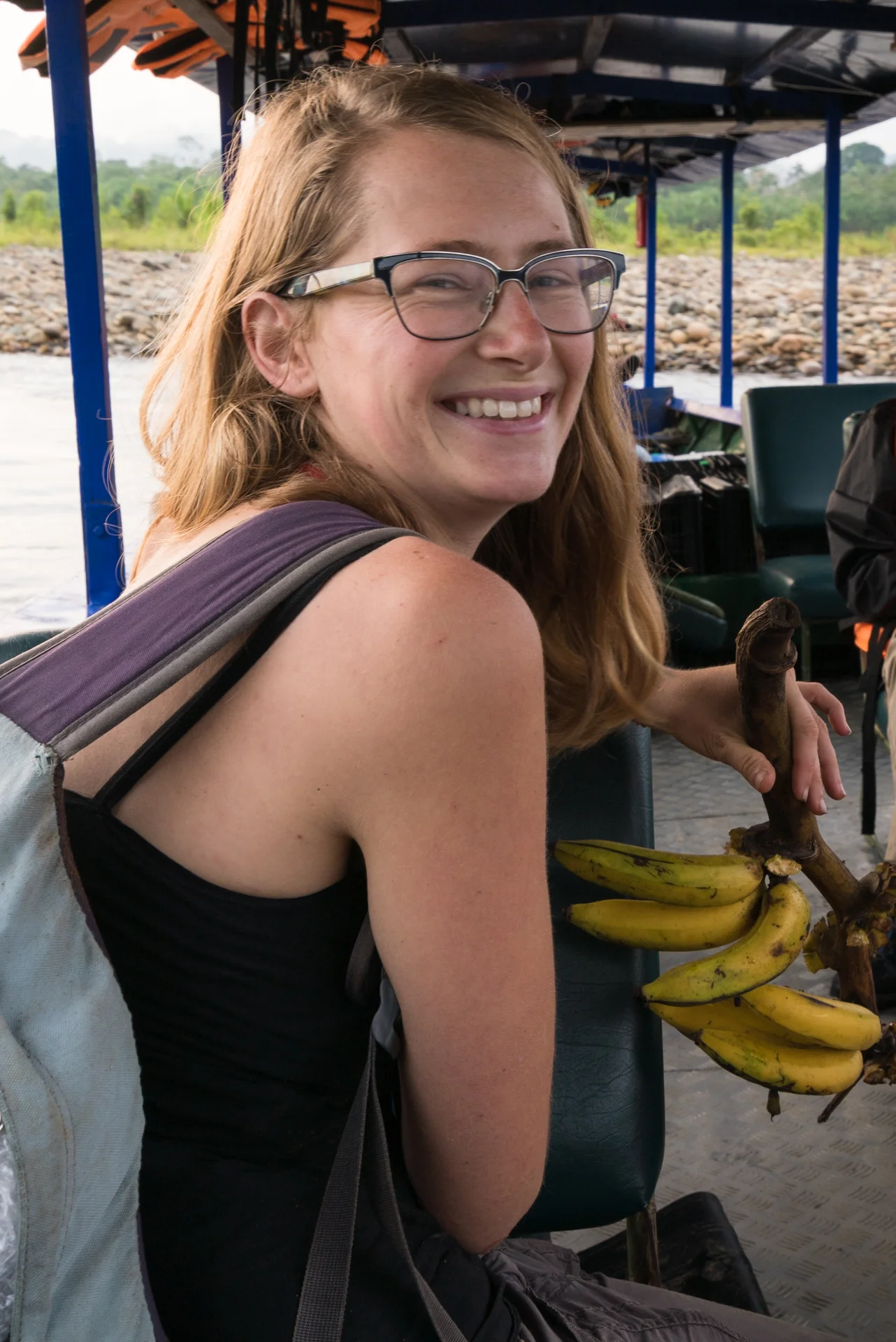 Hillary comes back down to the MLC and brings precious rainforest snacks
