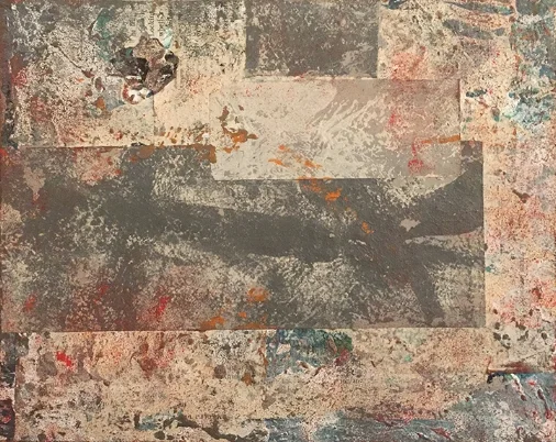 10x8 acrylic and mixed media on panel