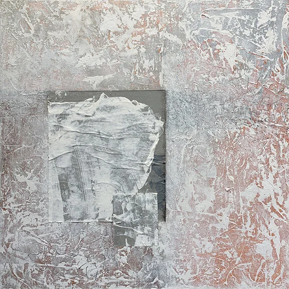 20 x 20 acrylic and mixed media on canvas Was exhibited at SMFA $2500