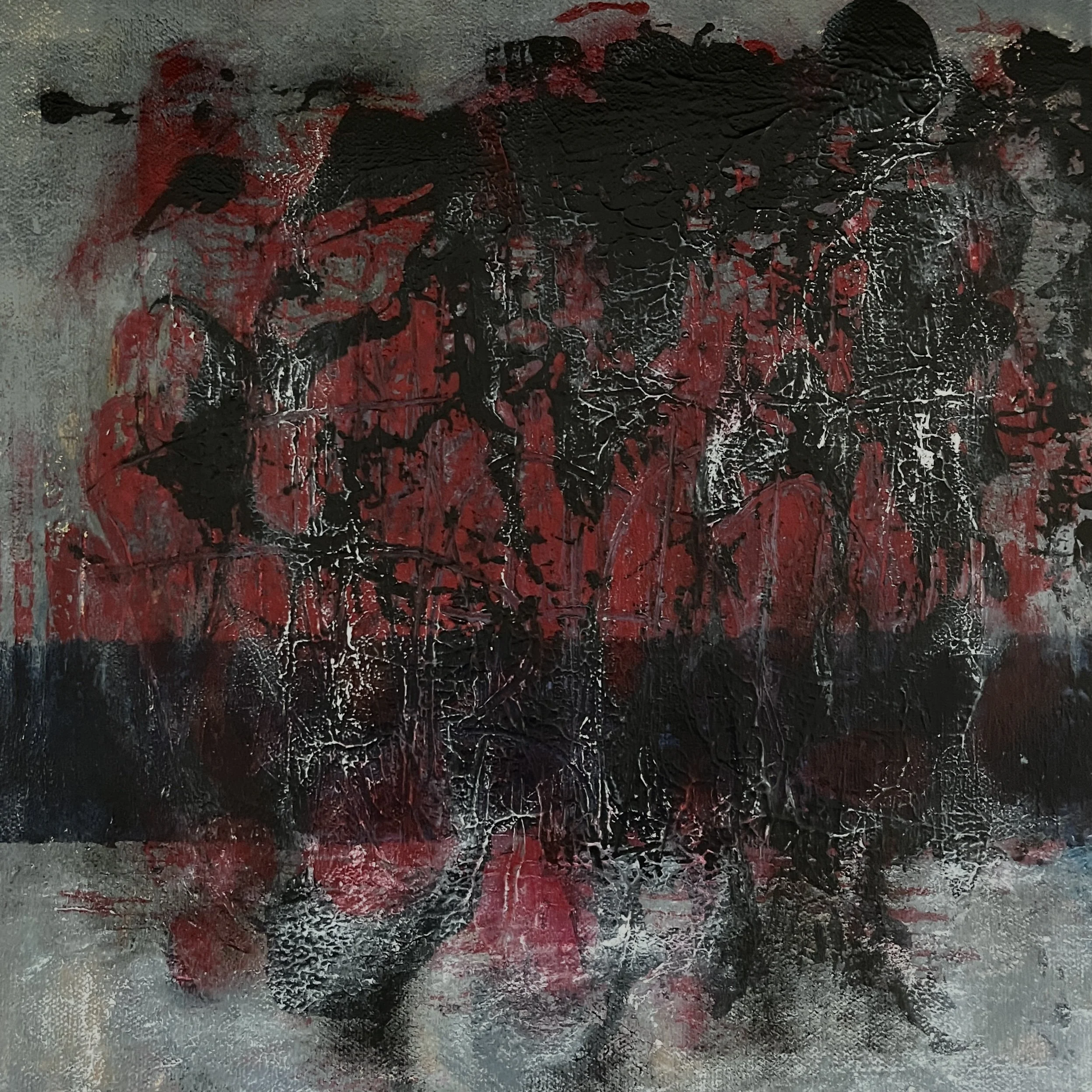  IT WILL SETTLE  | 12×12 acrylic on canvas $900 