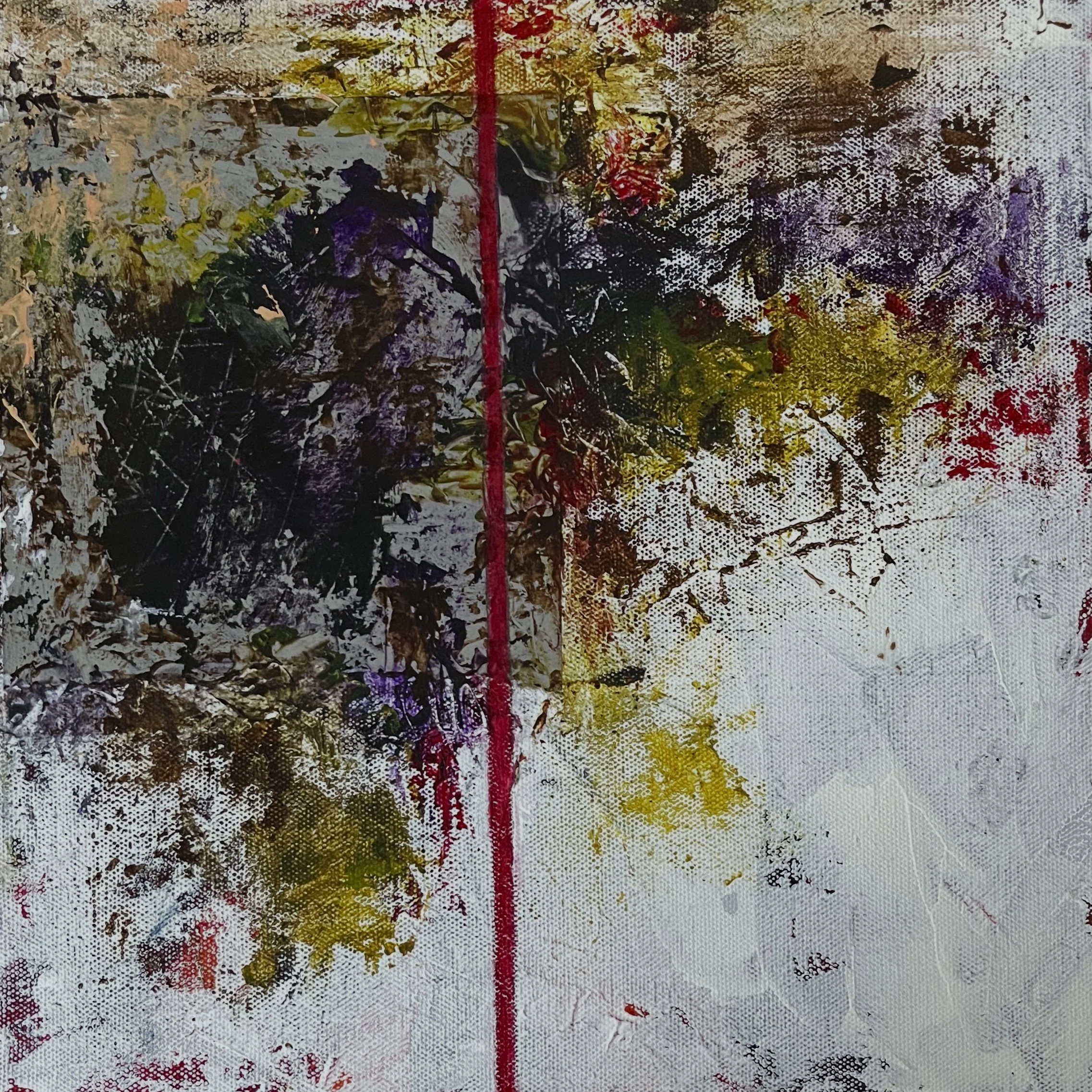 MOMENT OF TRUST | 12 × 12 acrylic and mixed media on canvas $1000 