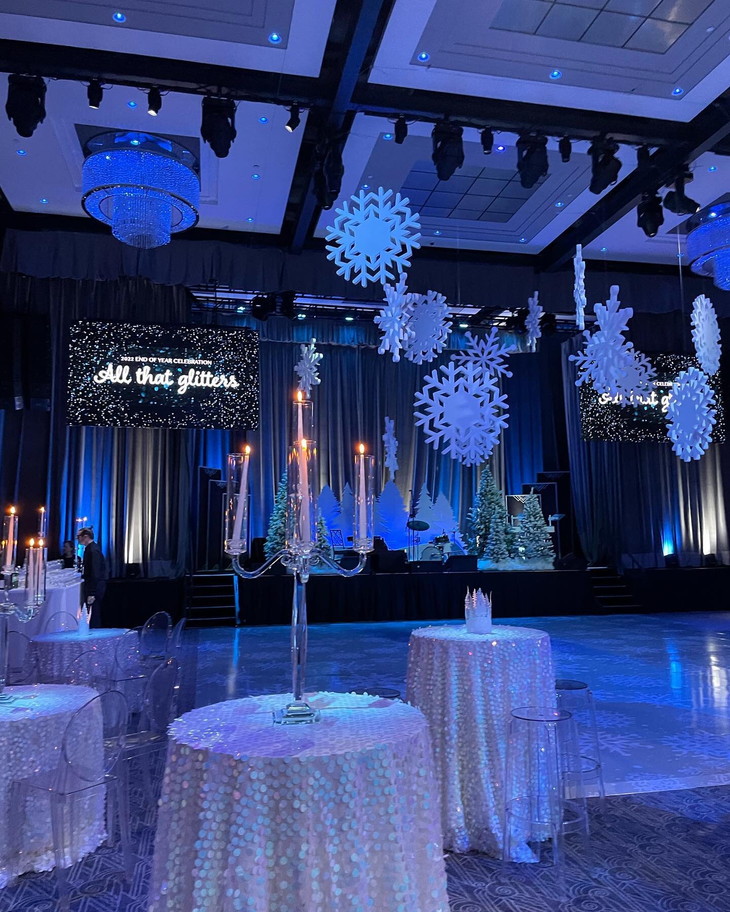 First snow of the season today here in NYC❄️☃️💙 

@michelleedgemont 

#ziegfeldballroom #nyc #events #winterwonderland #wintertheme #nyceventspace #eventvenue #❄️