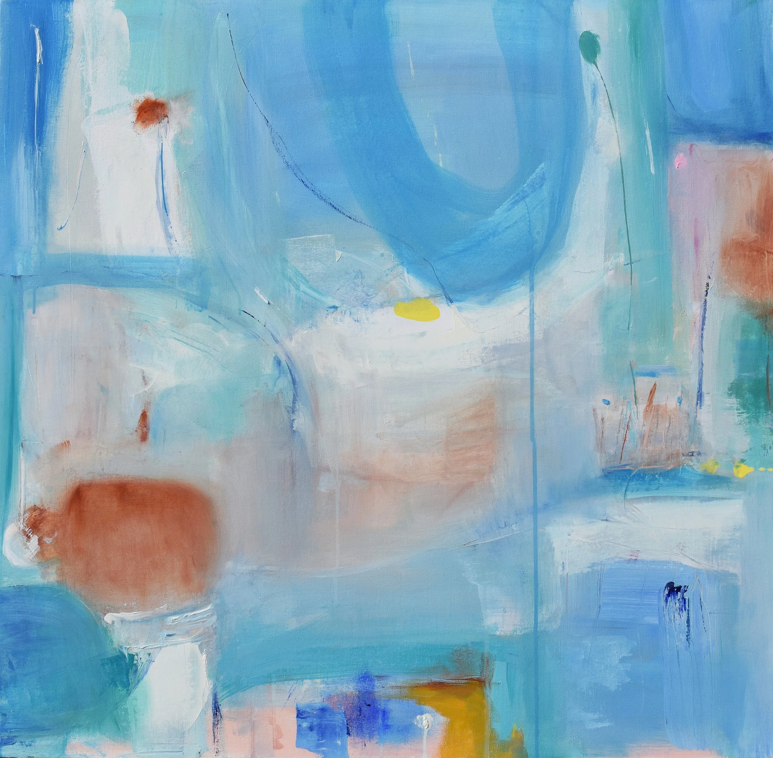 New beginning, mixed media, acrylic et huile,76 x 76 cm .jpg