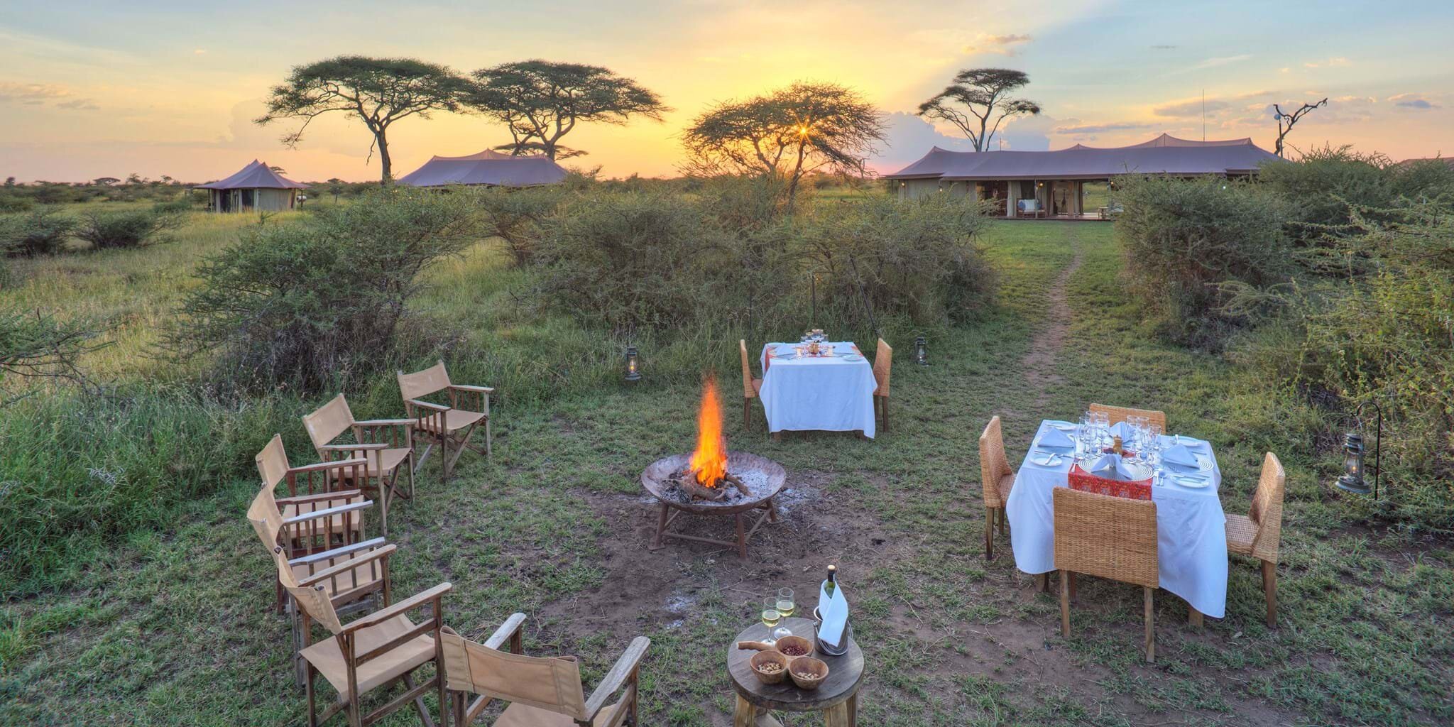 Safari Campfire in the Serengeti