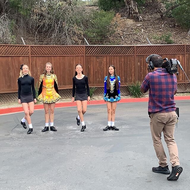 A few of our Malone Academy dancers had a blast this morning filming a live TV segment on KUSI news to promote the St. Patrick&rsquo;s Day parade next Saturday! ☘️ #marchmadnessinfullswing #irishdance