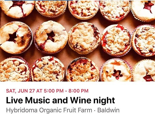 This Saturday we&rsquo;ll be making our new awesome pizzas 🍕.. Hot Farm and Blueberry Bianca and Korean BBQ!!!!.... @basignaniwinery wine , @thewhiskeyfeathers live jams and waffles with ice cream 🍦... 5-8 pm. Can&rsquo;t wait to see you all !!!