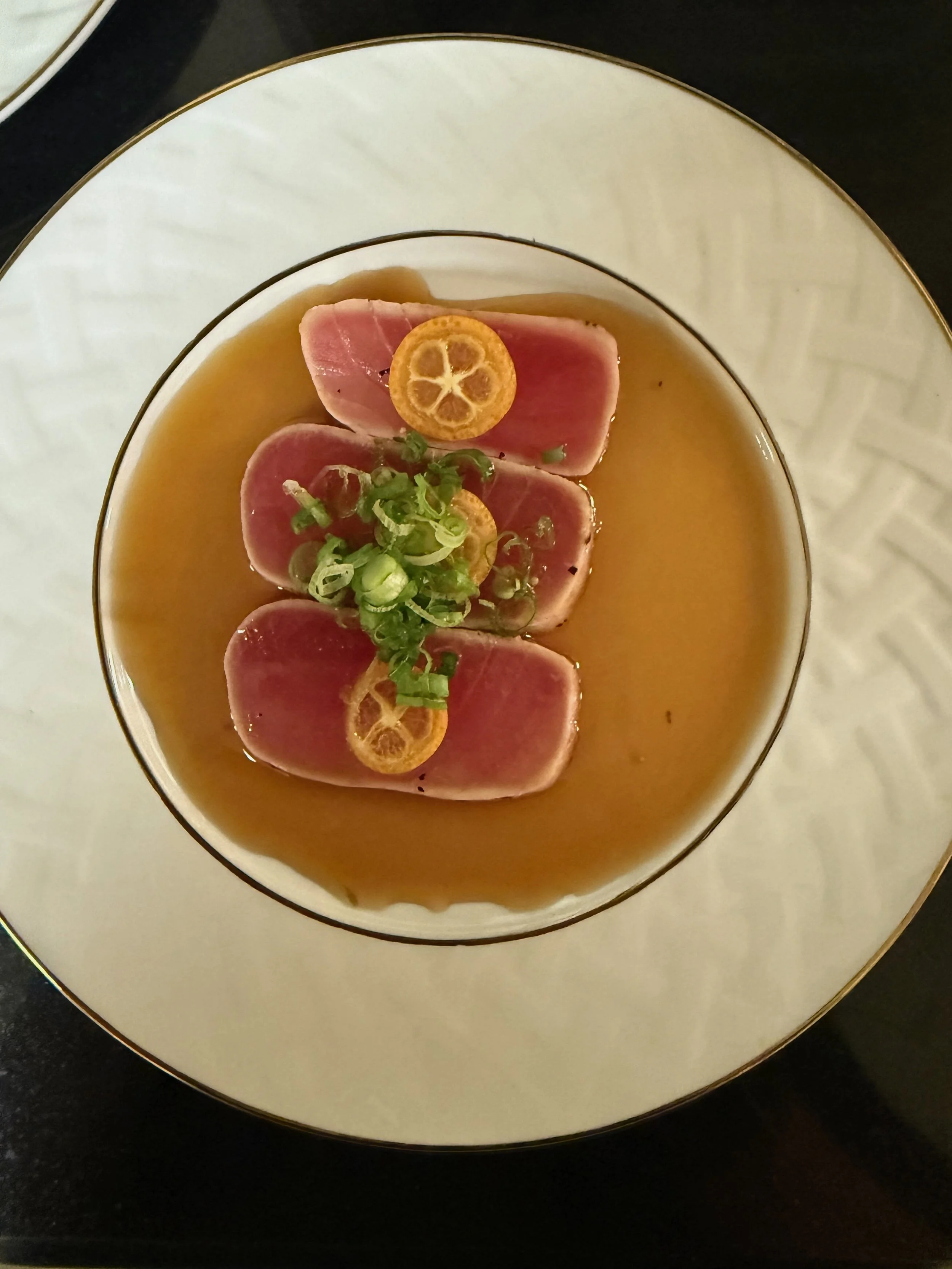 Tuna tataki ponzu kumquat