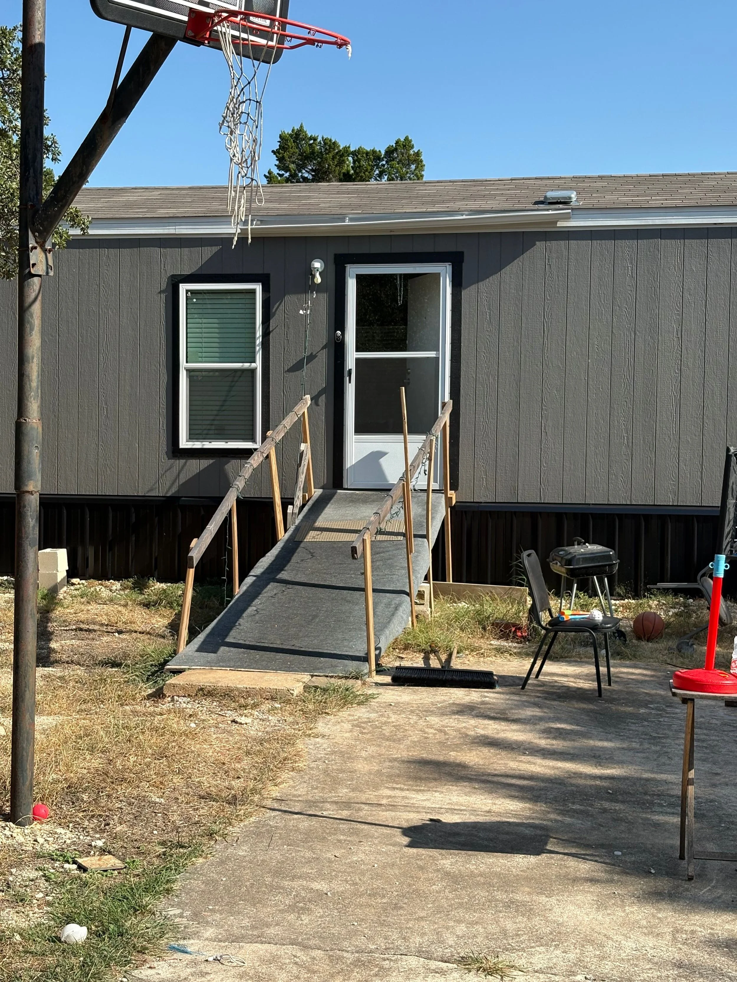 Ida Gooch Project-Small covered porch, ramp, and stairs