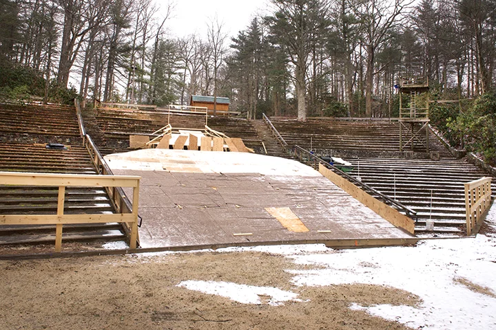 The ramp base in the amphitheater.