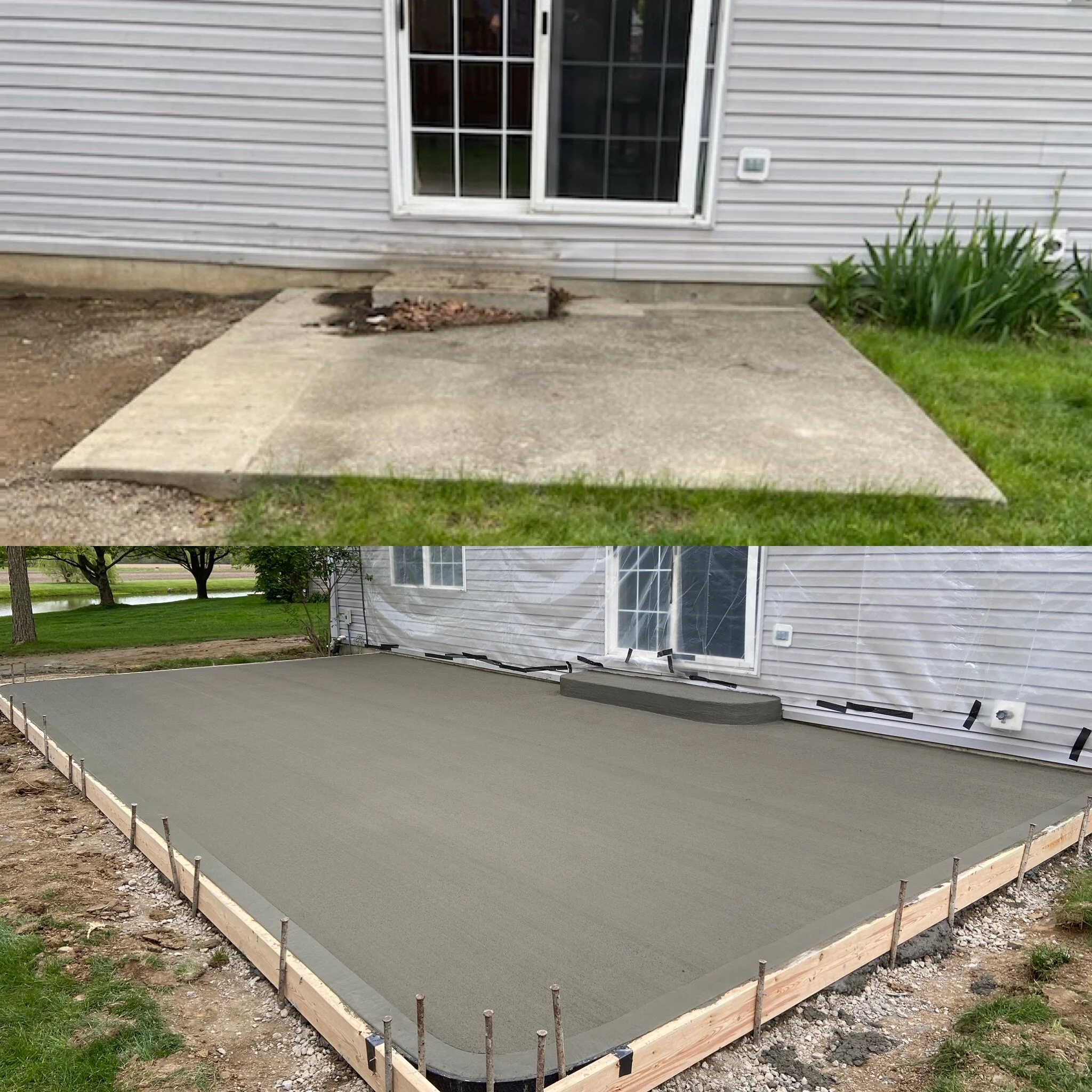 Broom Finish Patios — Presley's Concrete Inc.