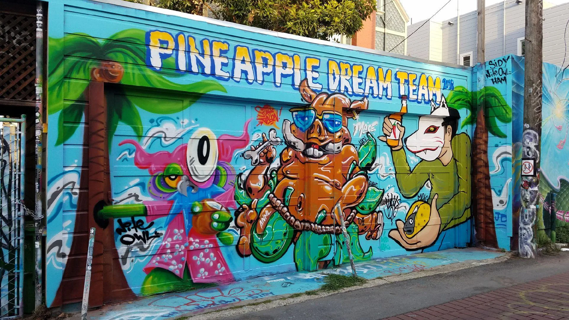 Mural Collaboration With Nite Owl and Stay Bacon, San Francisco