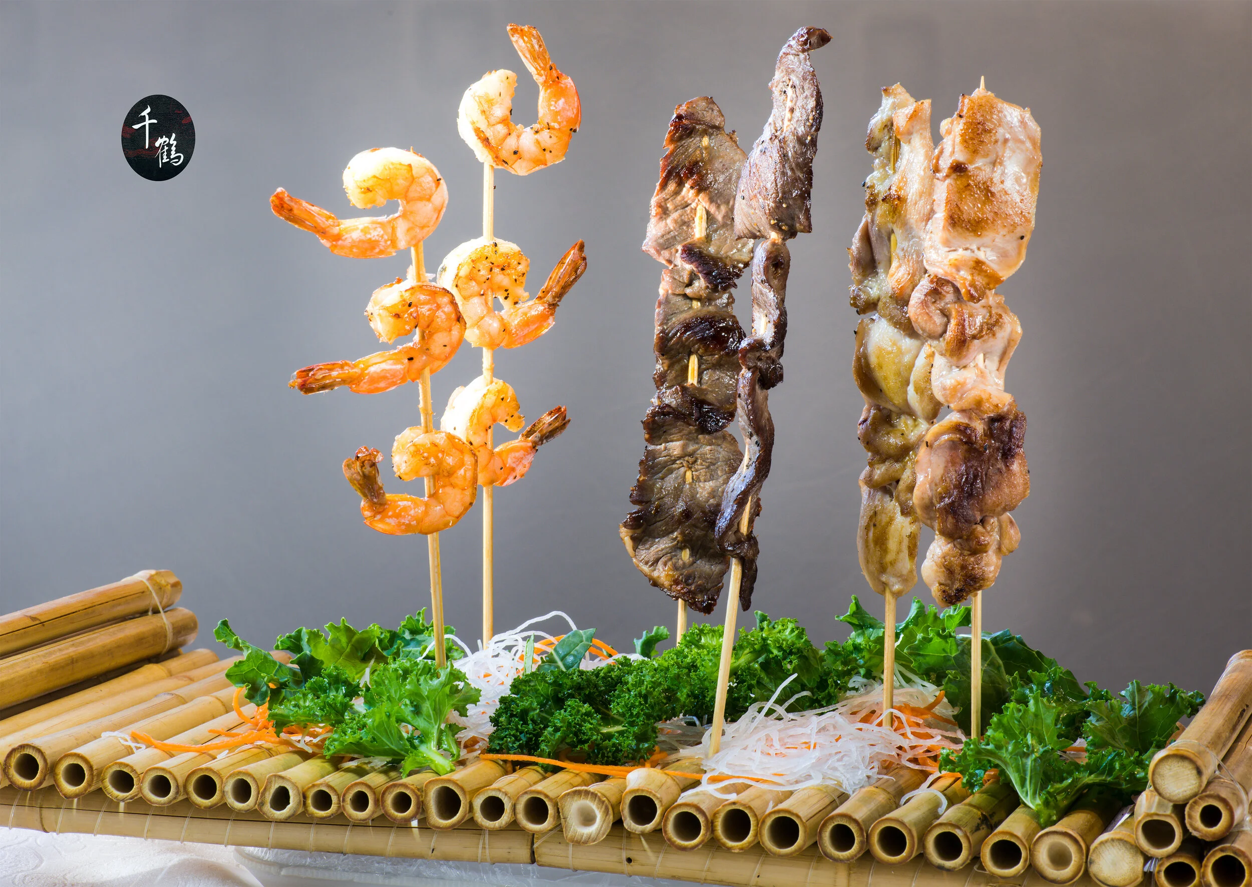 BBQ Skewer Shrimp, Beef or Chicken $5.99 for 2 skewers of the same choice