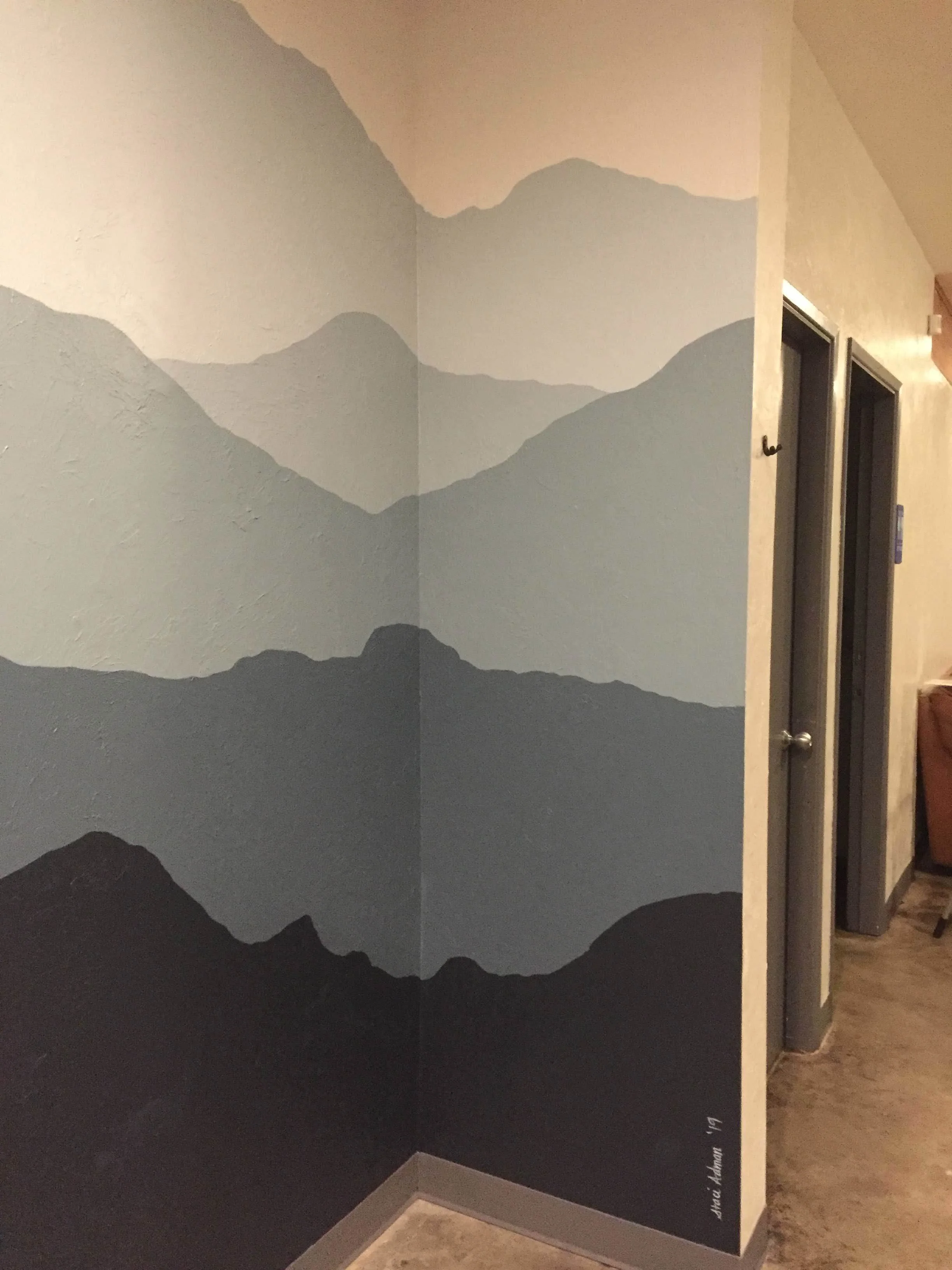 Mountain Mural commission for Cairn Brewery, detail