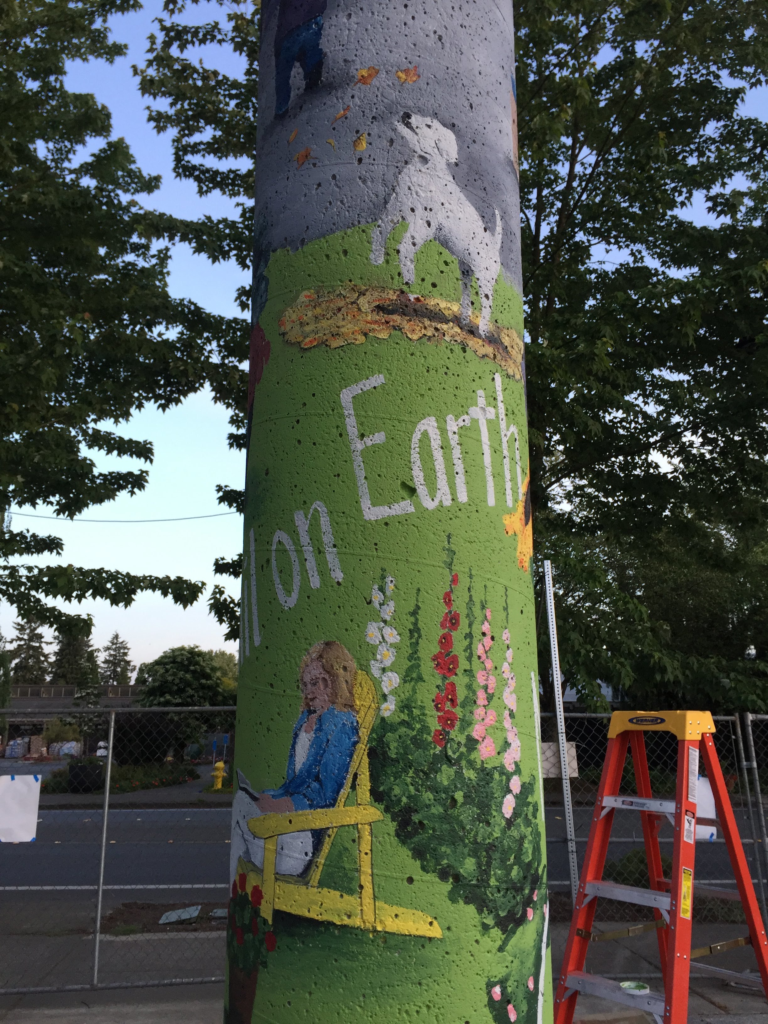 Detail from Peace Pole for Molbak's Garden Center