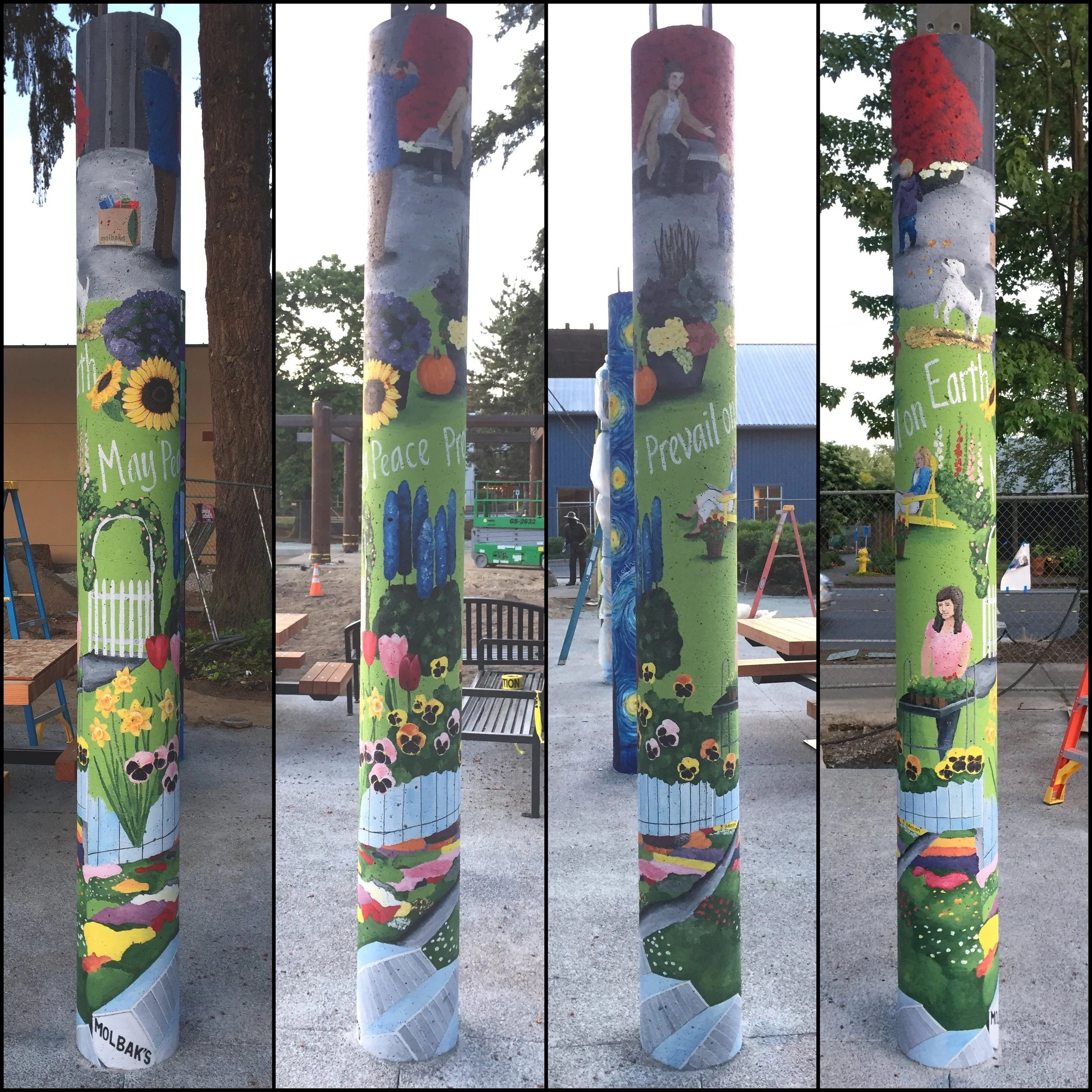 Peace Pole for Molbak's Garden Center
