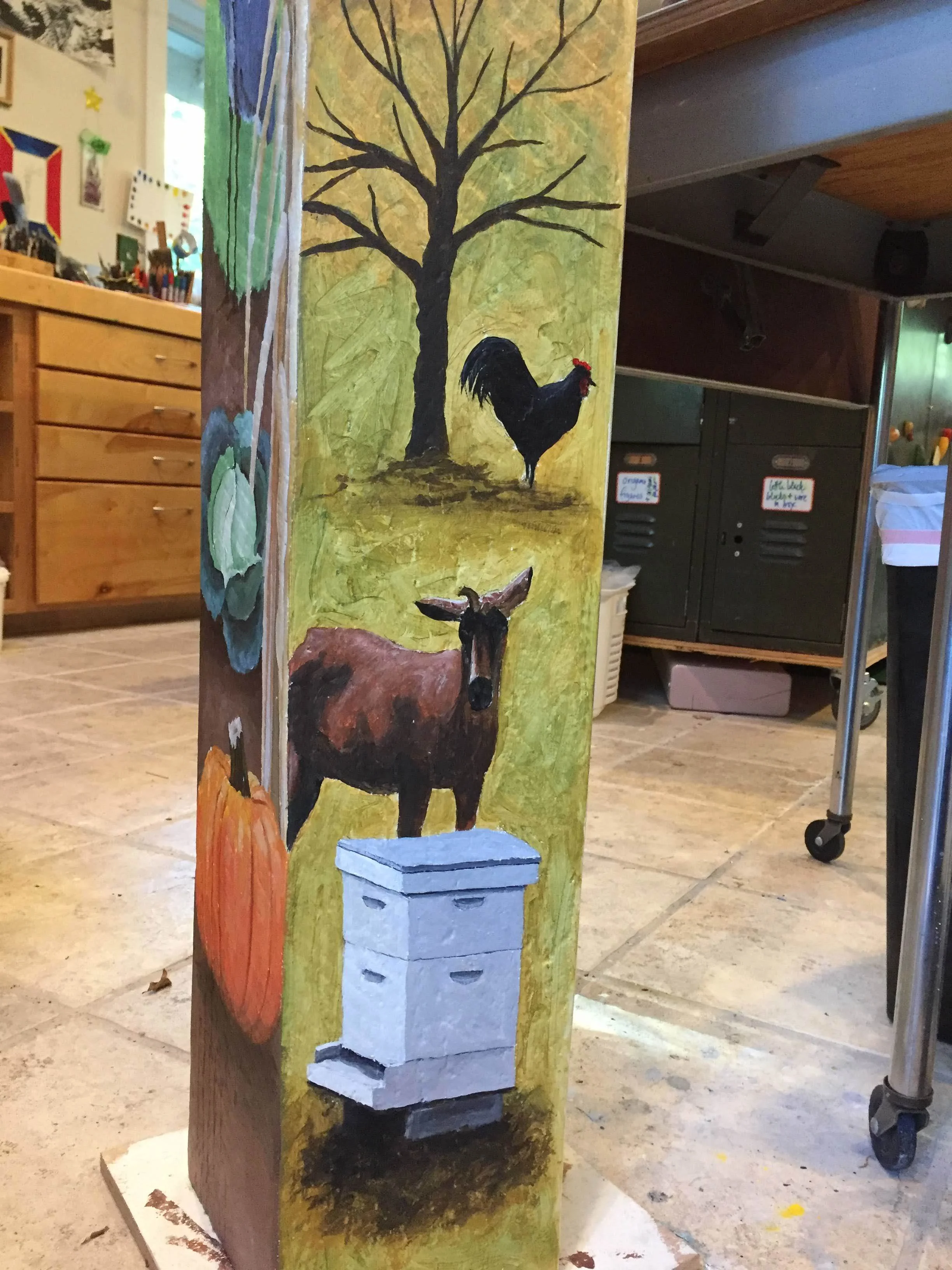 Detail from 21 Acres Peace Pole