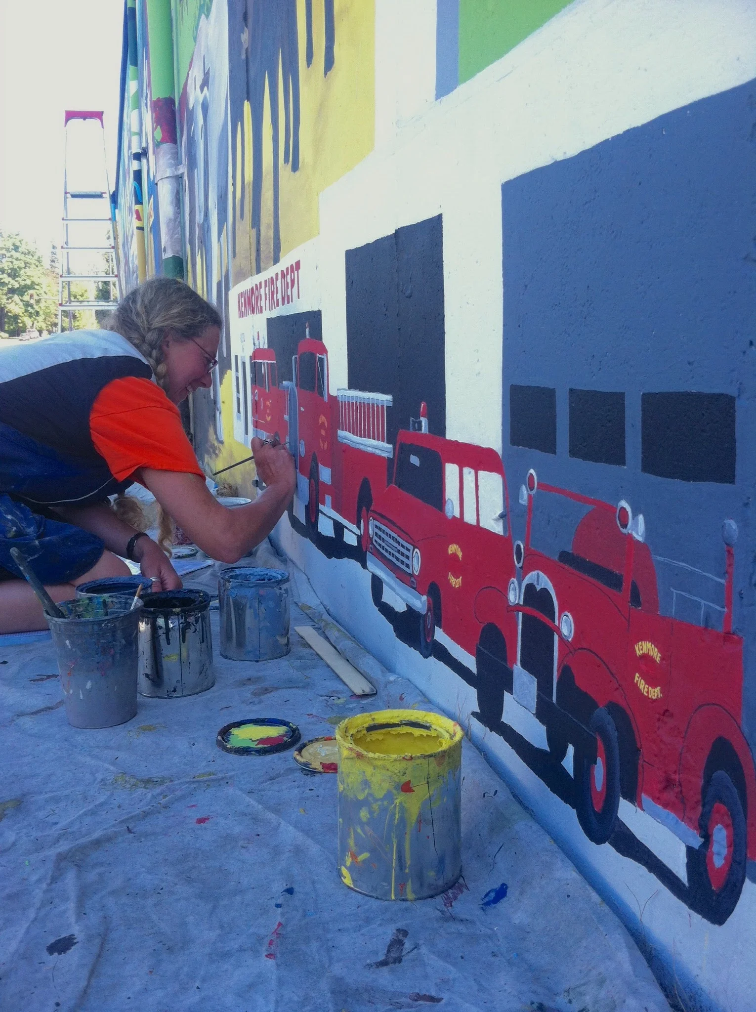 Painting the Kenmore Mural