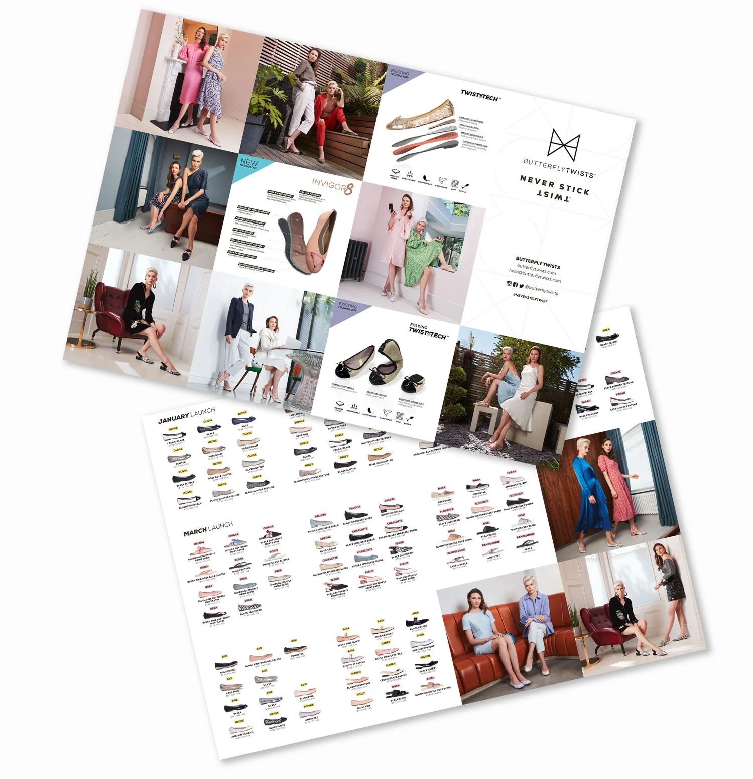  Fold-out poster showcasing the collection, designed for trade shows 