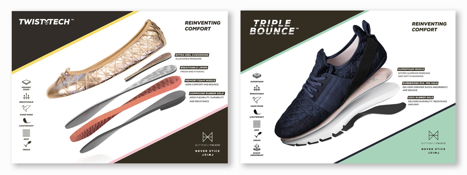  In-store showcards showcasing core and new technology 