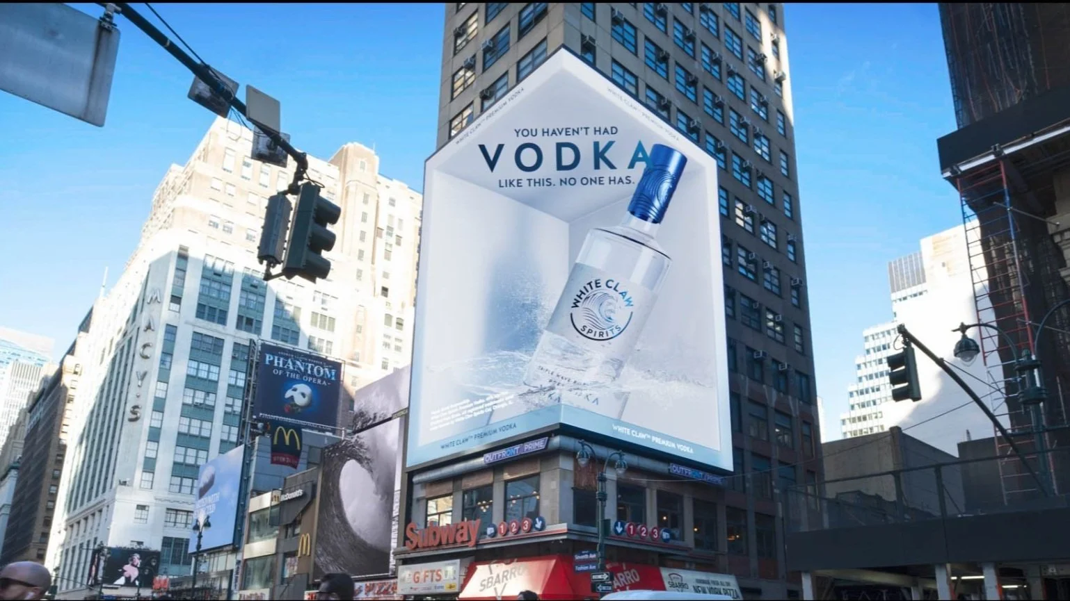 WhiteClaw Vodka OOH Timesquare