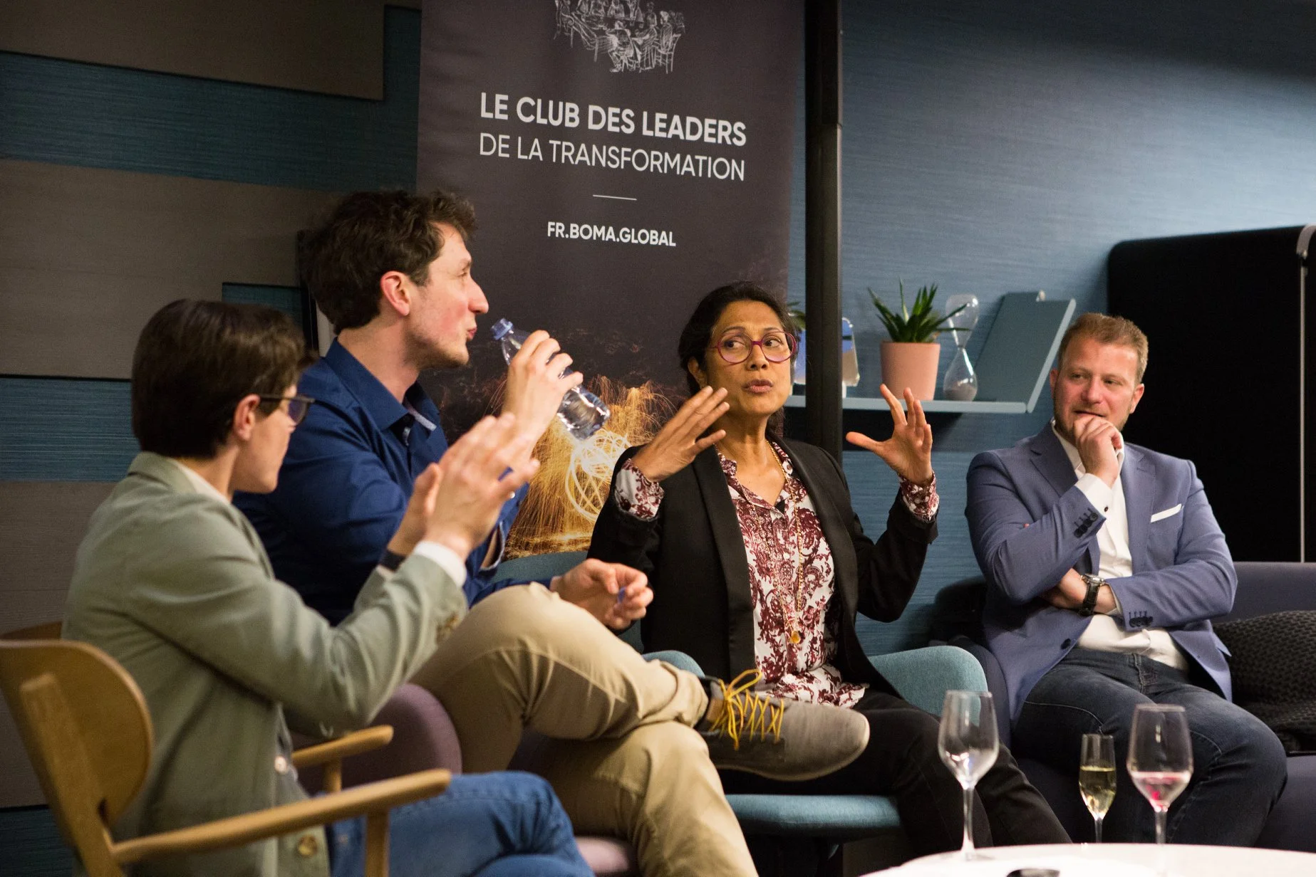 Speakers at the Boma France Club. Credit: Boma France