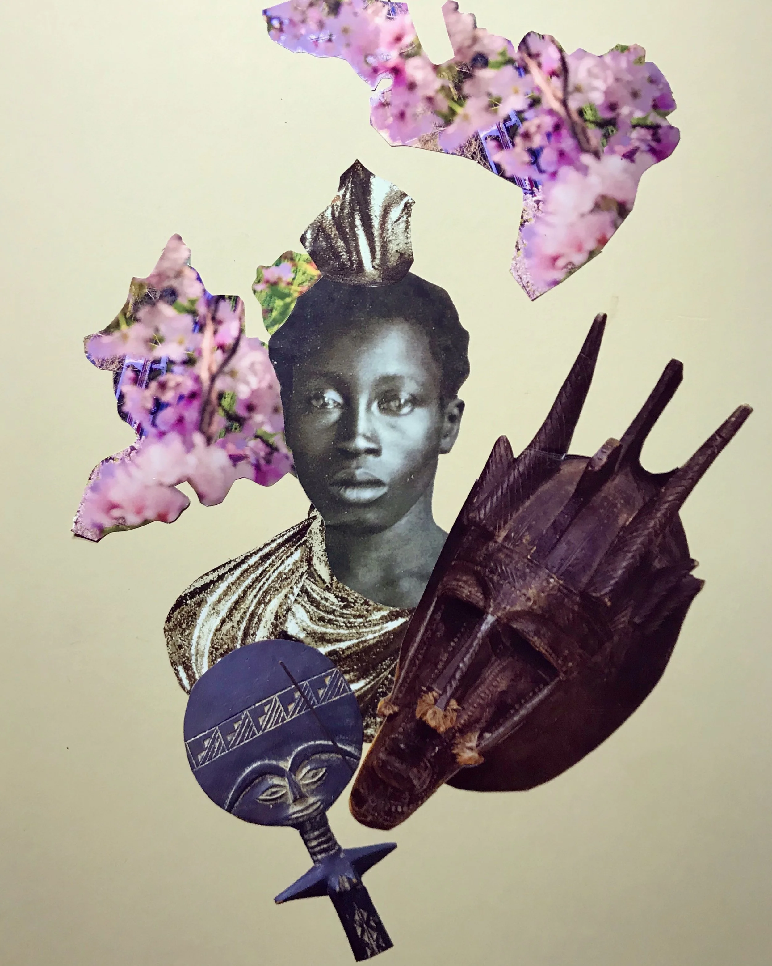 Slave's eyes, Queen's gaze, Collage, 2019