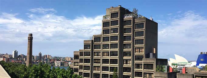 View of the Sirius building from the Harbour Bridge