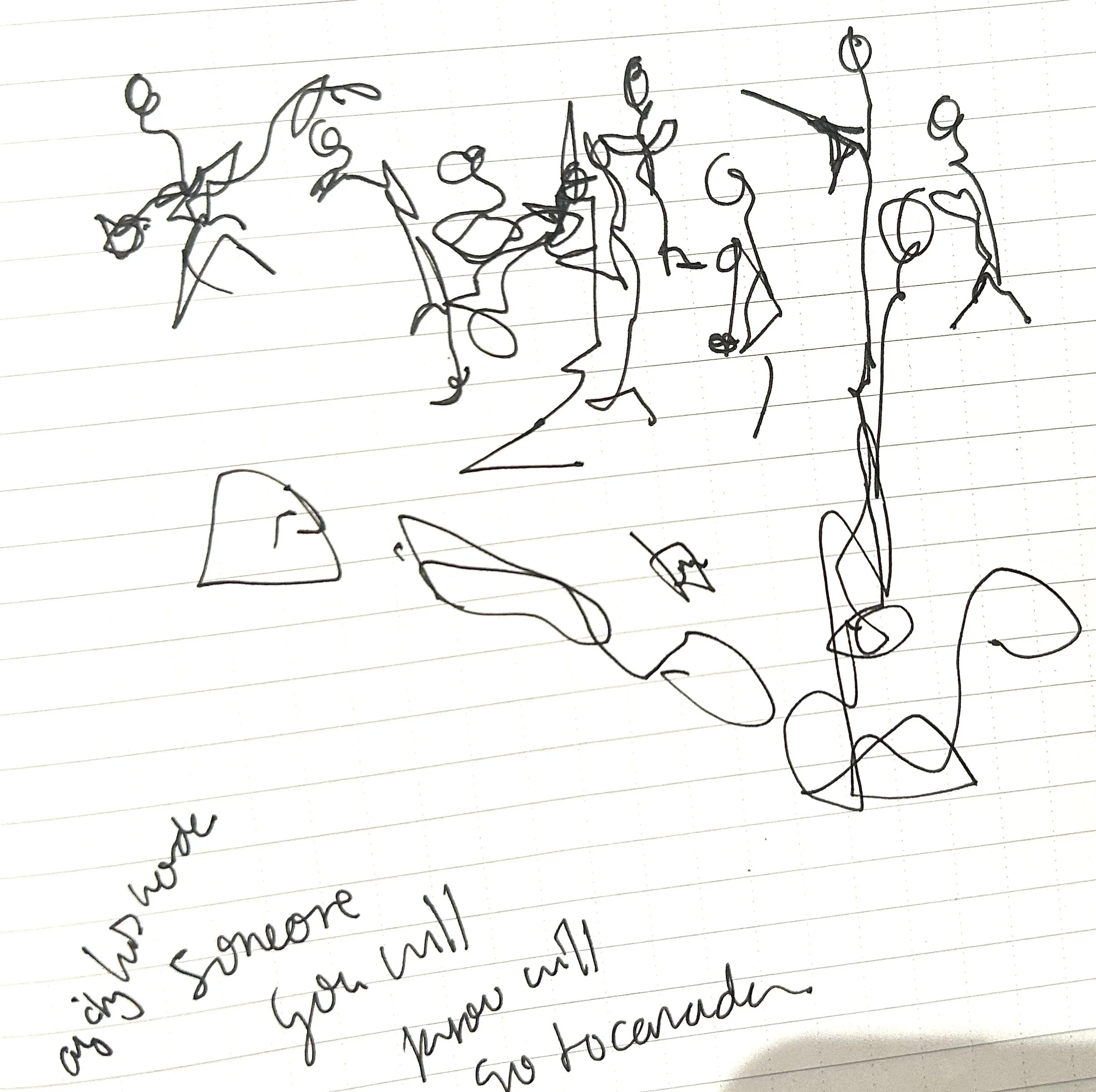  My blind sketch of the band&nbsp; 