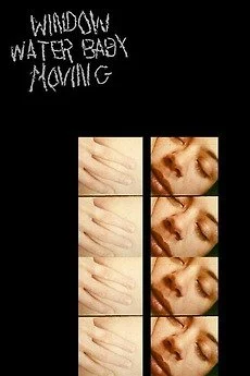Window Water Baby Moving, Stan Brakhage, (1959) Film Poster. Black with repeated image of woman with eyes closed and curled fingers.