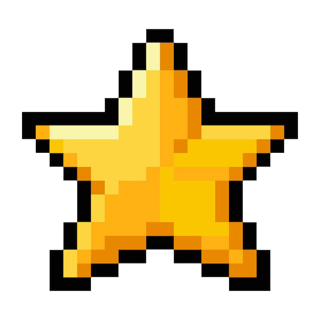 8 bit yellow star
