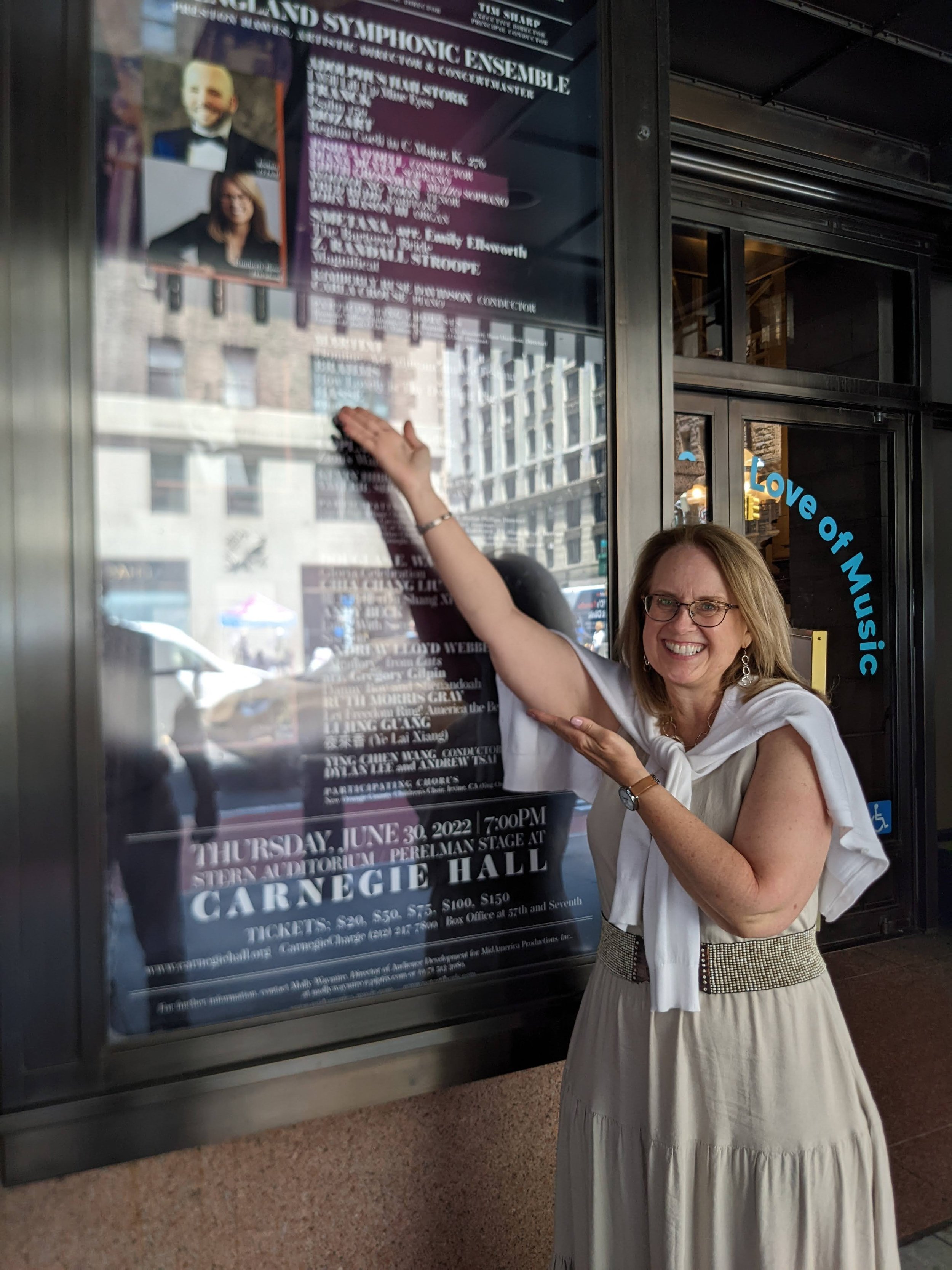  Rehearsal day at Carnegie Hall and photos by our Marquee! 