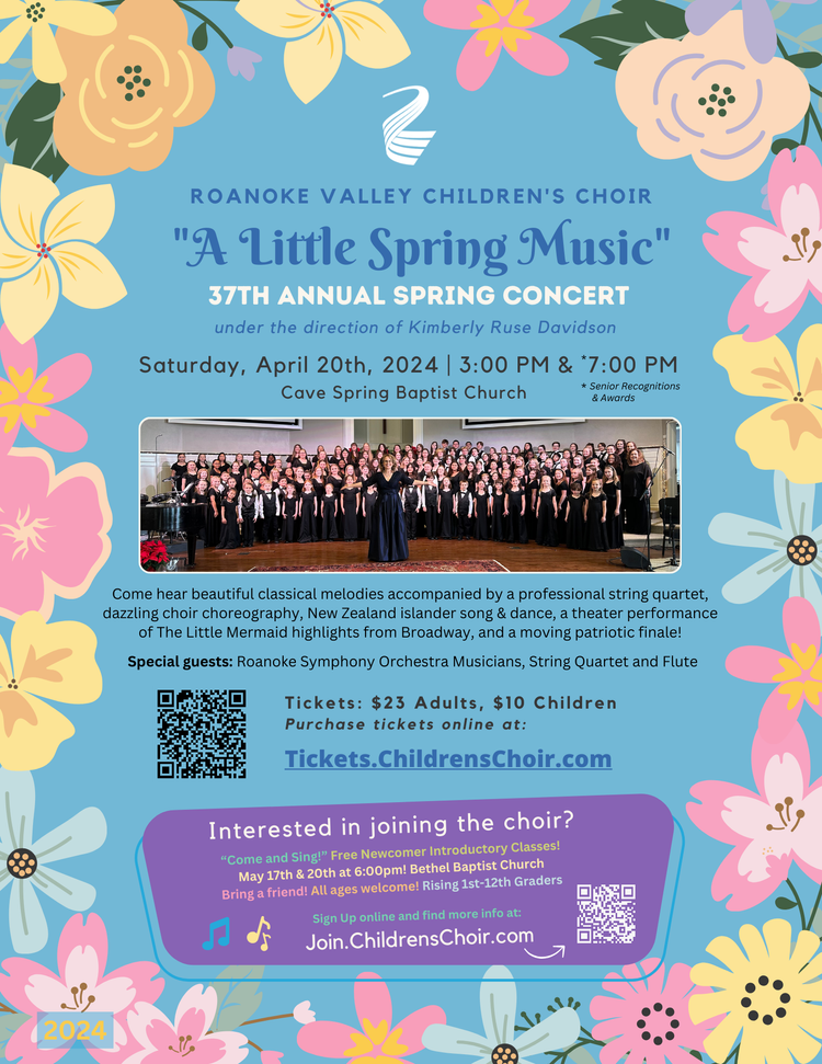 RVCC Spring 2024 Concert — Roanoke Valley Children's Choir