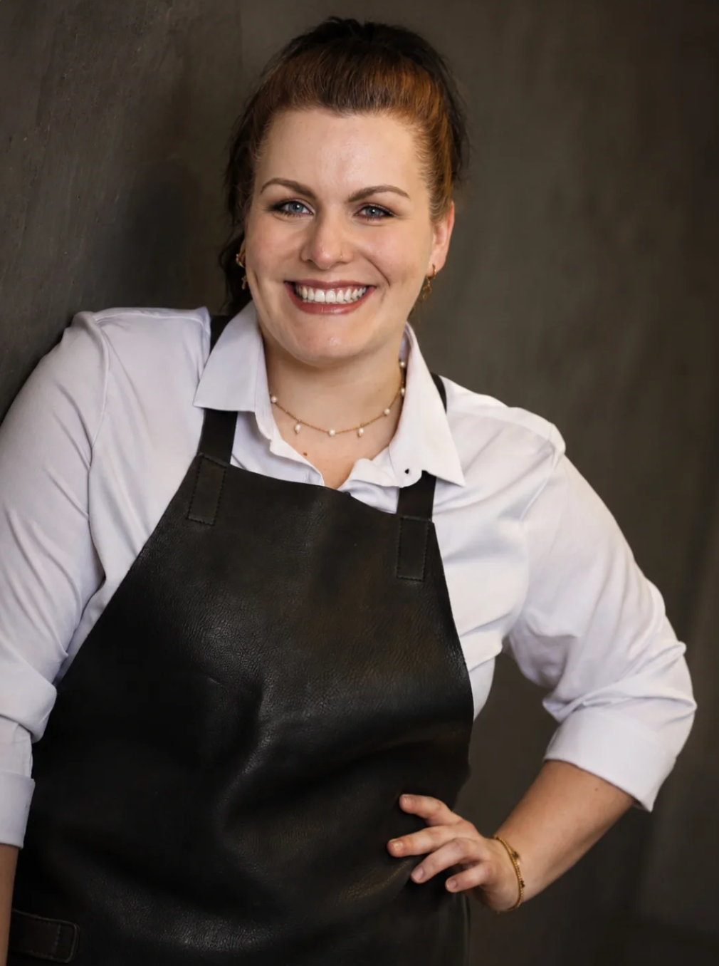 Katharina Bertl in her butcher’s apron