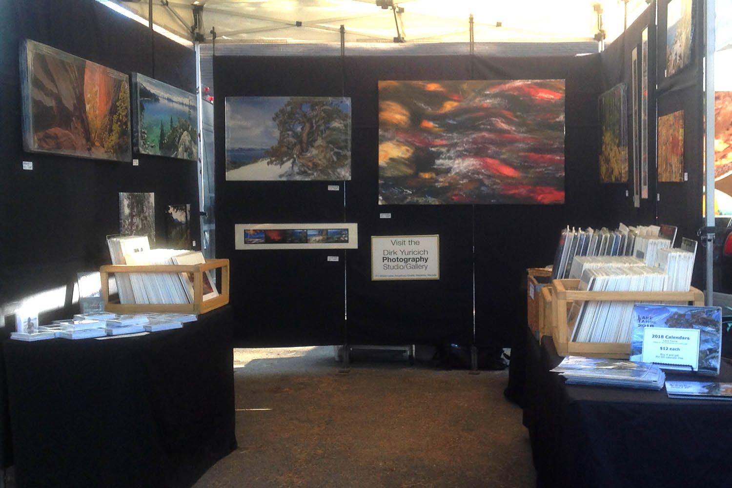 Photography by Dirk Yuricich at his booth at the South Lake Tahoe Farmers Market