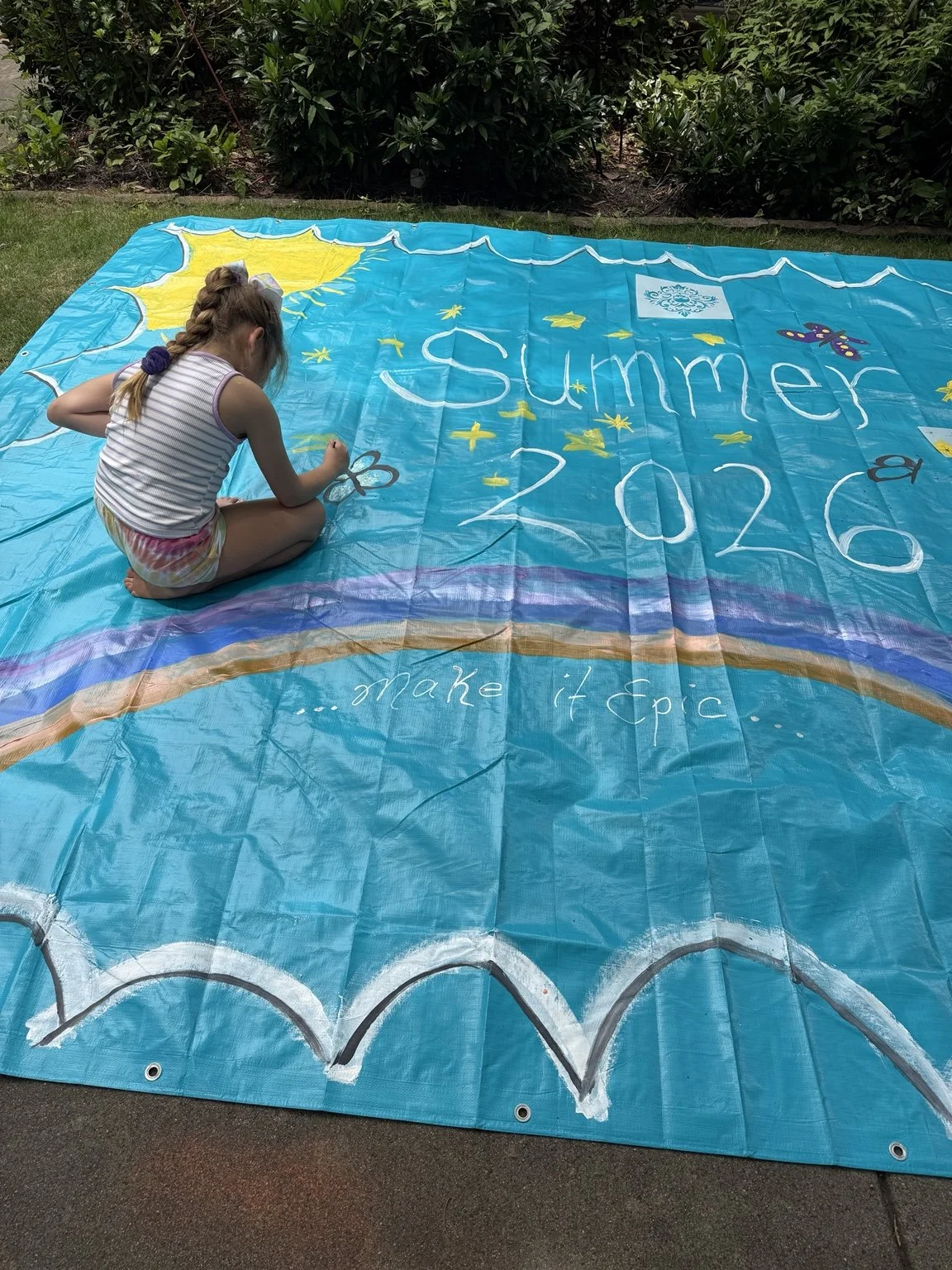 How to Paint a Tarp Masterpiece (Summer Bucket List Series)