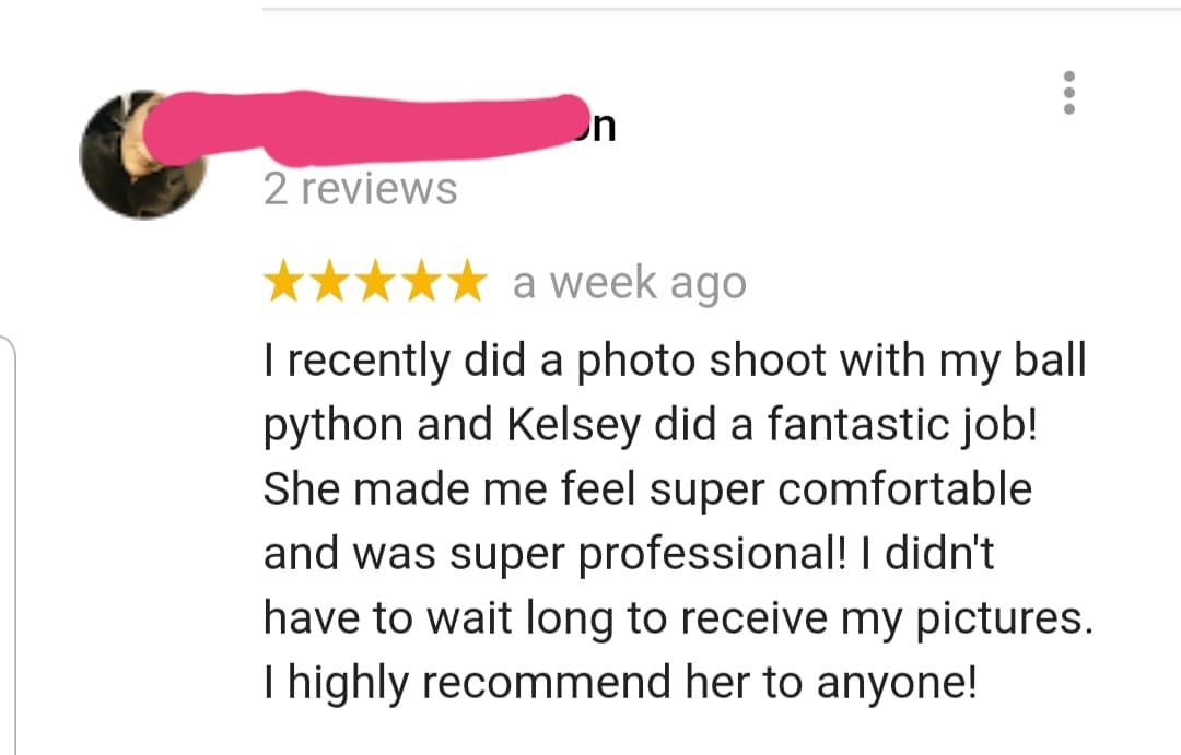 Client review for hollow photography Boudie Glam