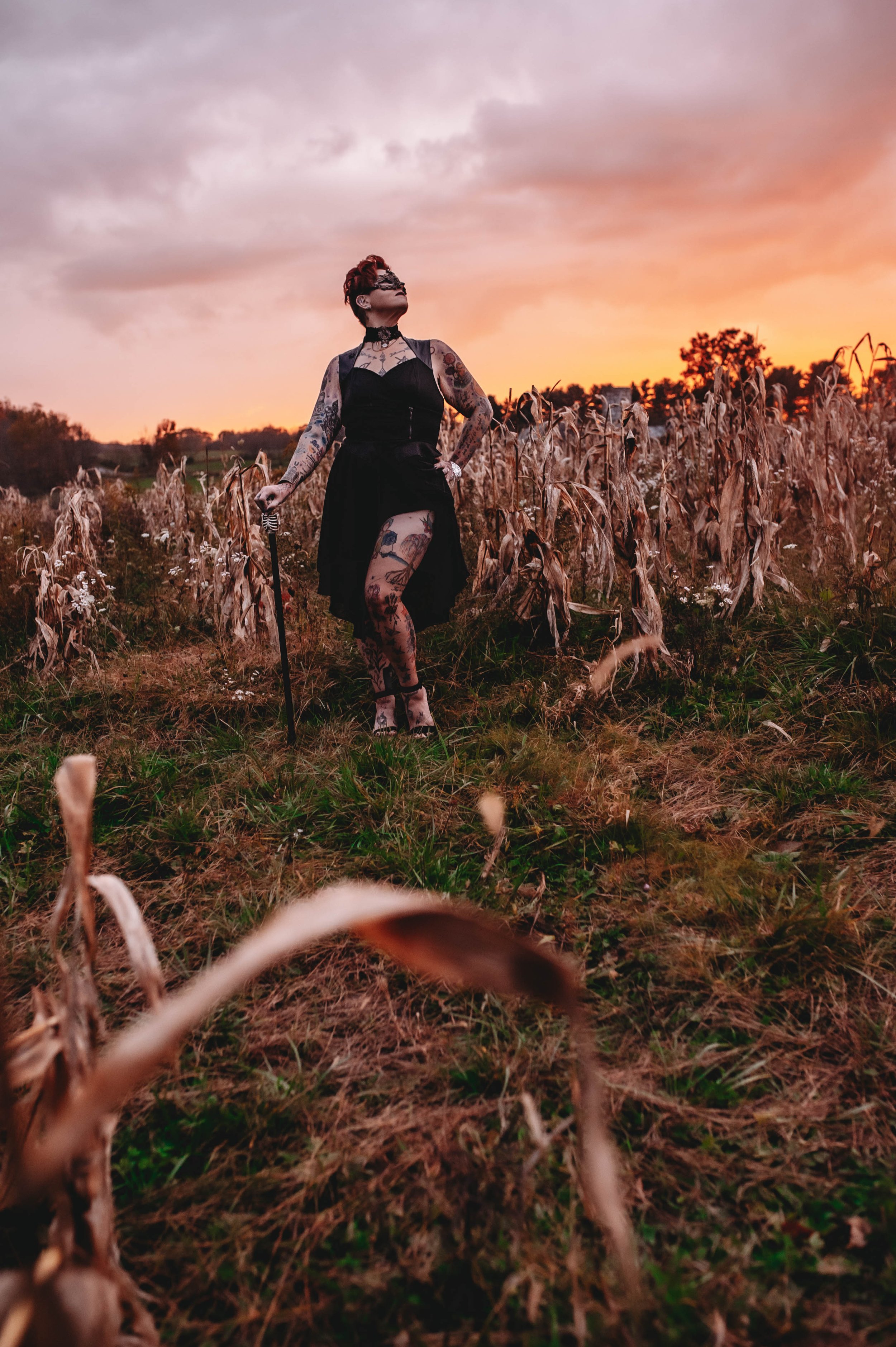 boudoir in a corn field