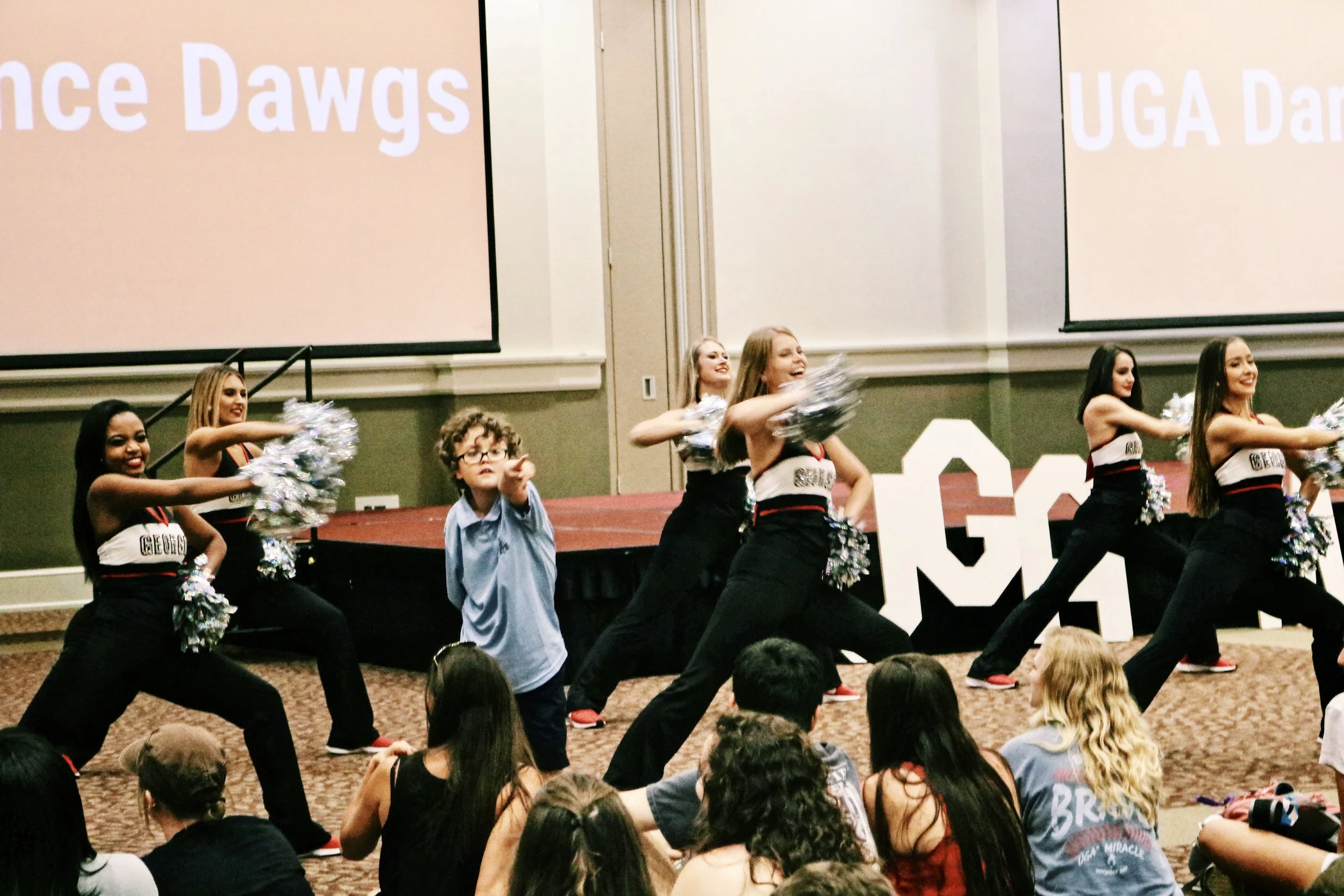Parker Grelecki with the UGA Dance Dawgs 