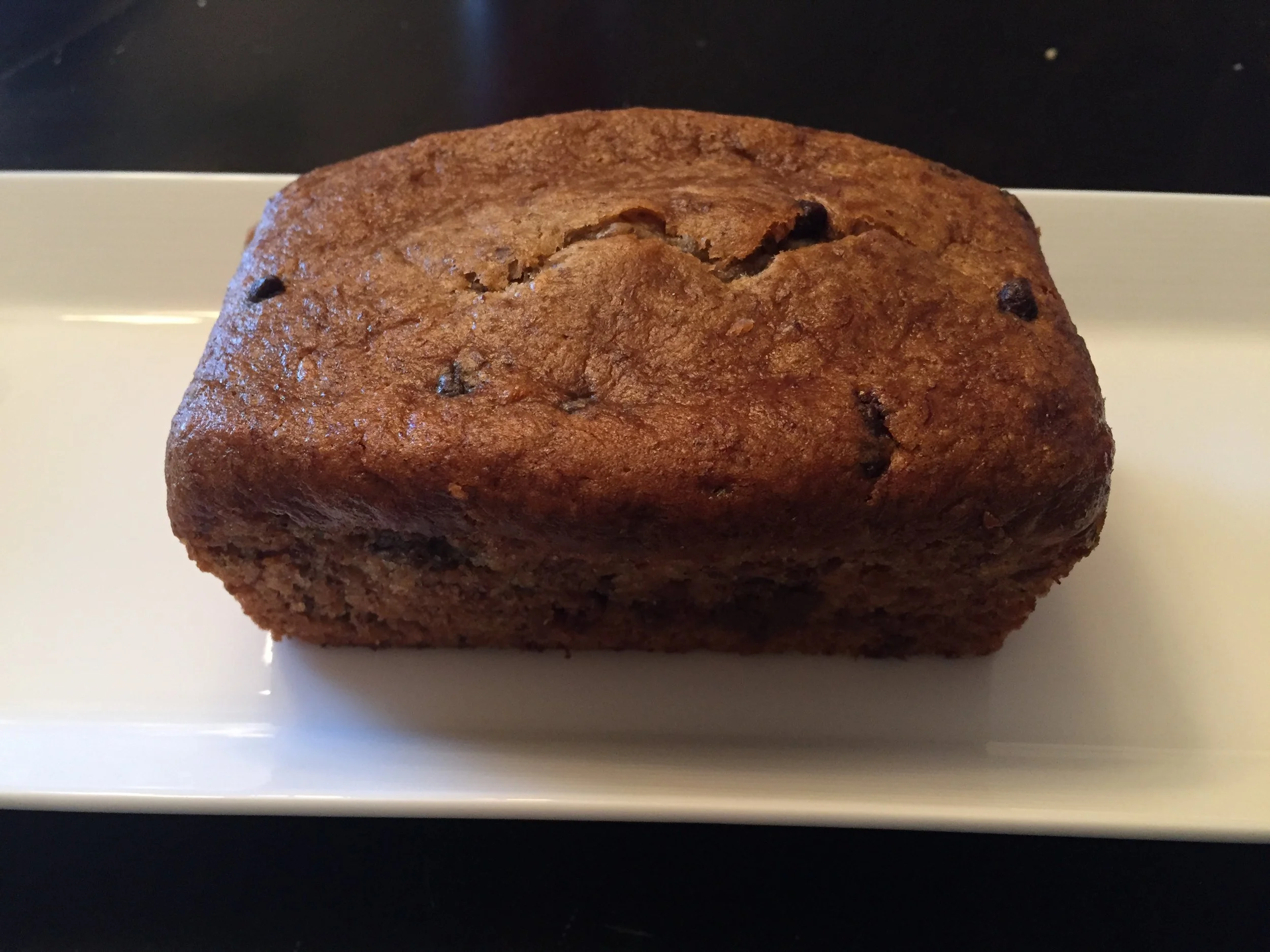   Banana flax with chocolate chip sweet bread:   This is such a delicious treat on a lazy morning, or to bring into work to make many people happy with a slice.&nbsp; Peanut, tree nut, and egg free, our sweet breads mimic our delicious muffins.&nbsp;