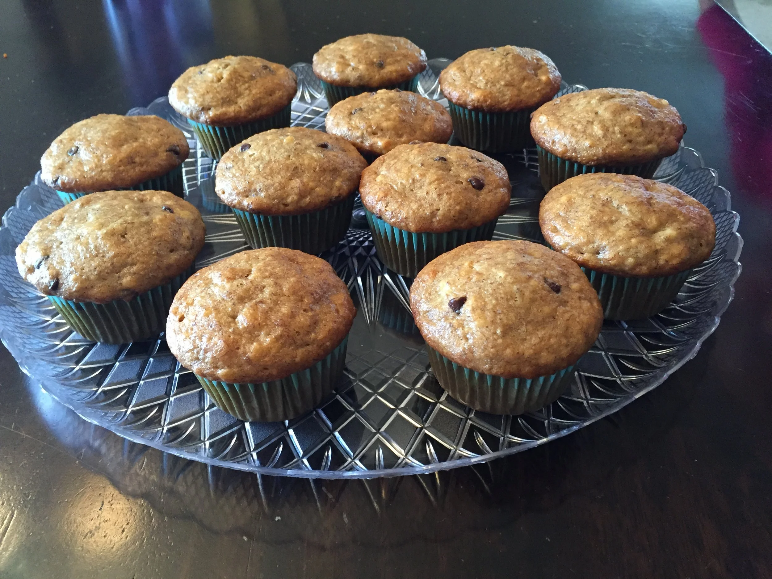   Banana Flax and Chocolate chip muffins :  My daughter's favorite breakfast.&nbsp; These muffins are a family secret and feel like a guilty pleasure, but with get your system going.&nbsp; These are also the ones I stock regularly if I need an emerge