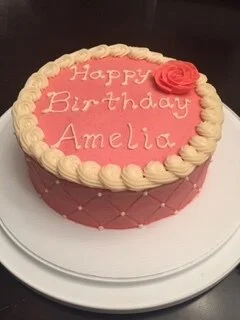 This quilted one has swirl edging and real raspberry frosting which is this natural pink color.