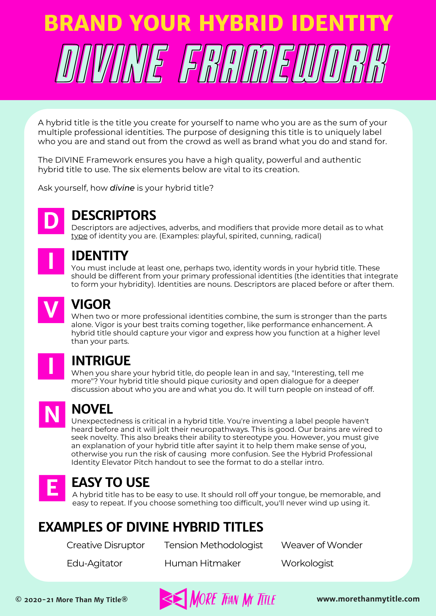 DIVINE Framework to Brand Your Hybrid Identity — More Than My Title