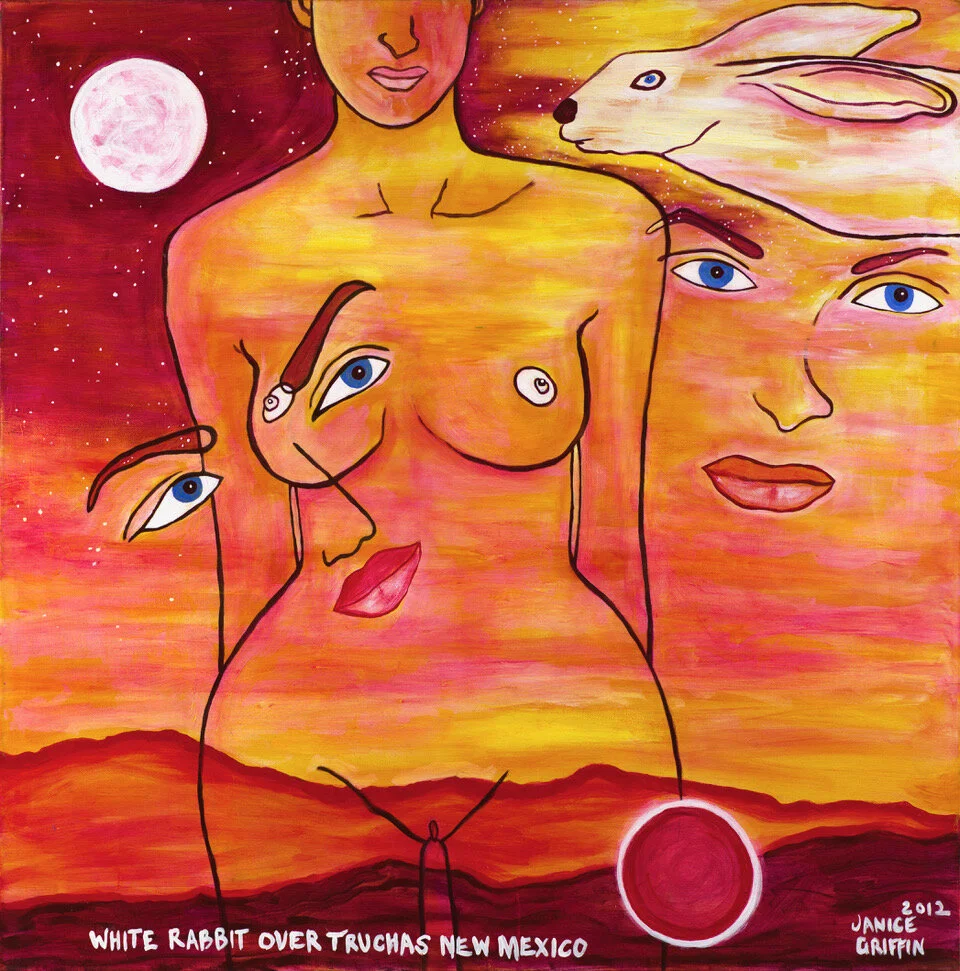 Surrealism White Rabbit over Truchas Taos Paintings Jada griffin Avant-Garde-Art.jpeg