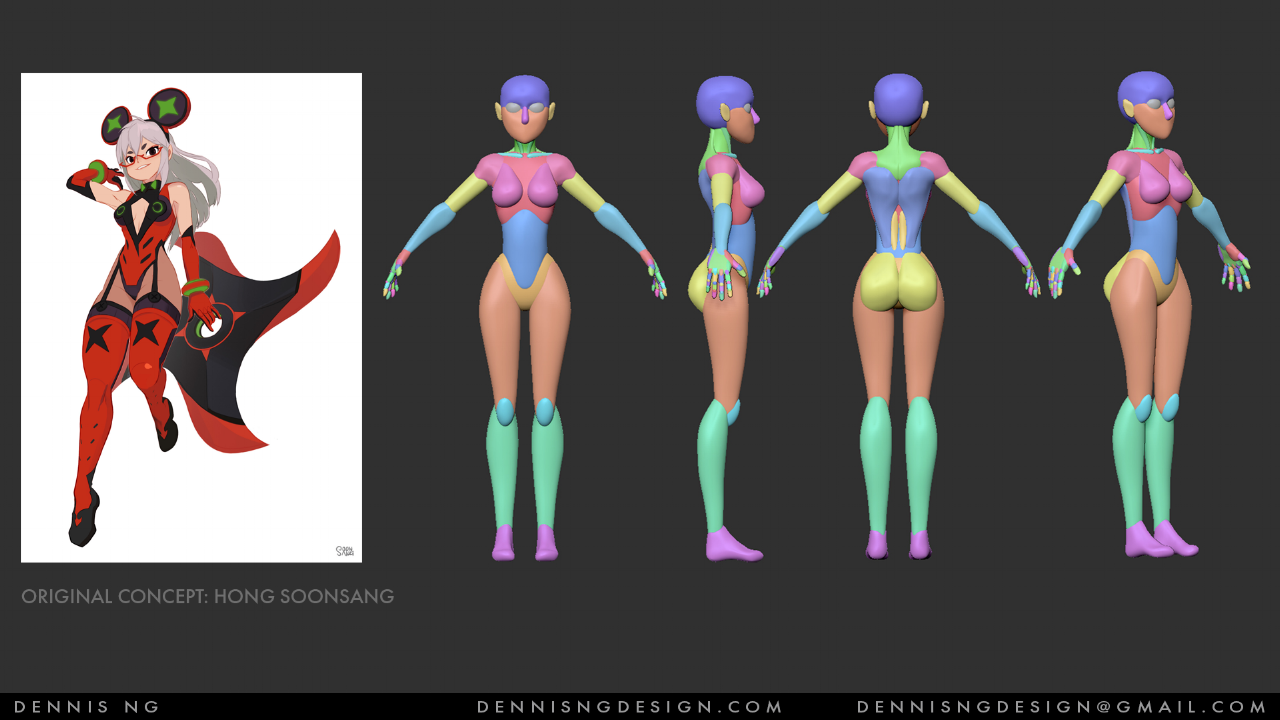 Character Block-Out. Concept by Hong SoonSang