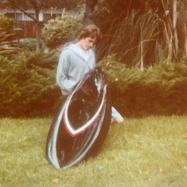 1972, this is the board I built immediately after scoping Nat Young&rsquo;s Keel fin board he had with him at Hammonds one morning. Nat was here 6 Months while Alby Falzon  filmed Crystal Voyager. My board was identical to Nat&rsquo;s at 7&rsquo;9&rd
