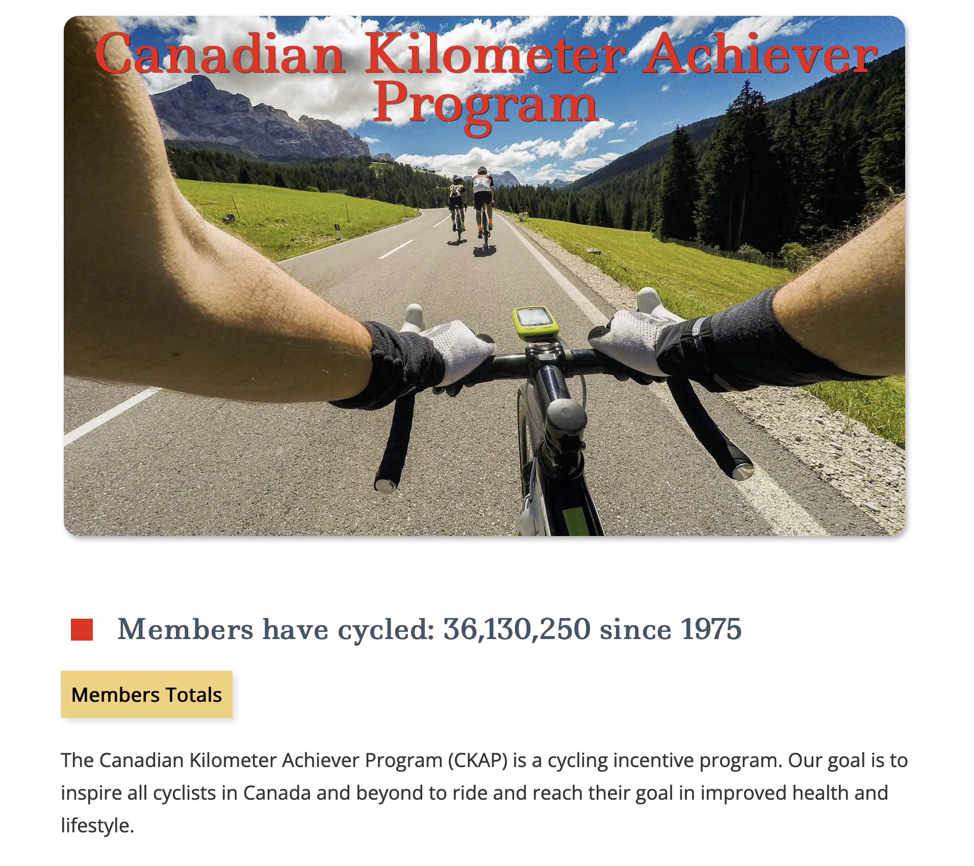 Achievement Unlocked: The Canadian Kilometer Achiever Program
